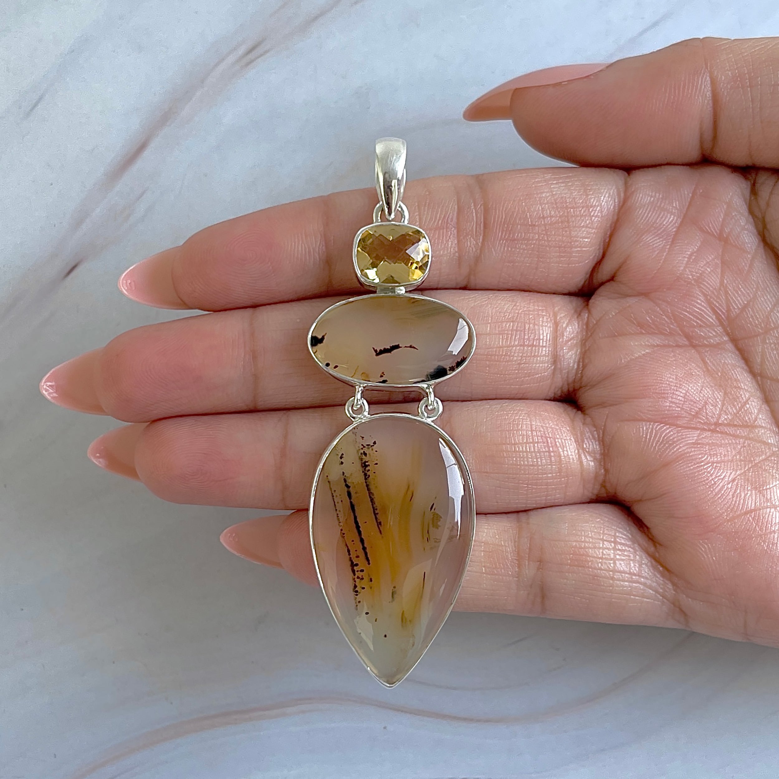 Montana Agate Pendant-(MTA-P-42.)