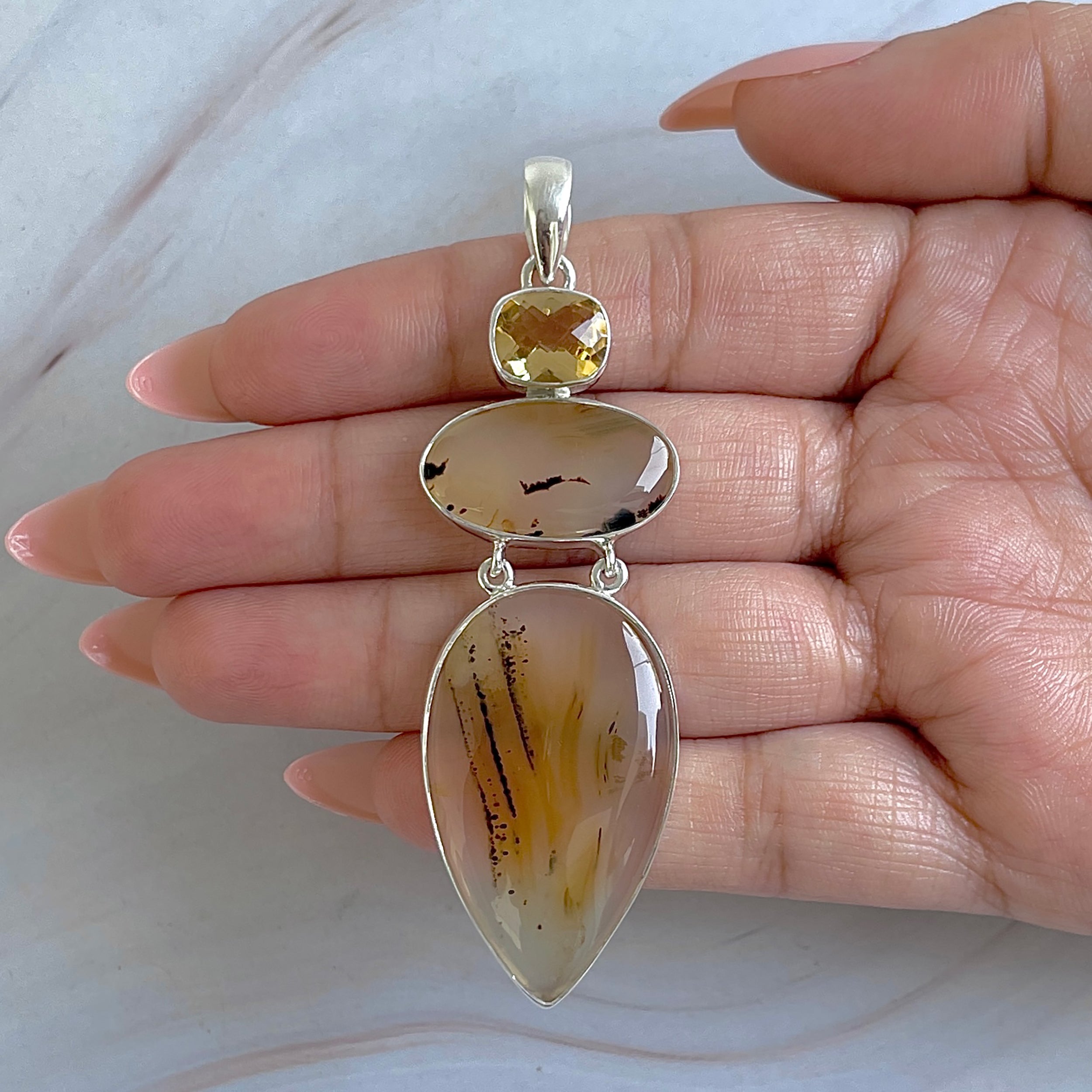 Montana Agate Pendant-(MTA-P-42.)