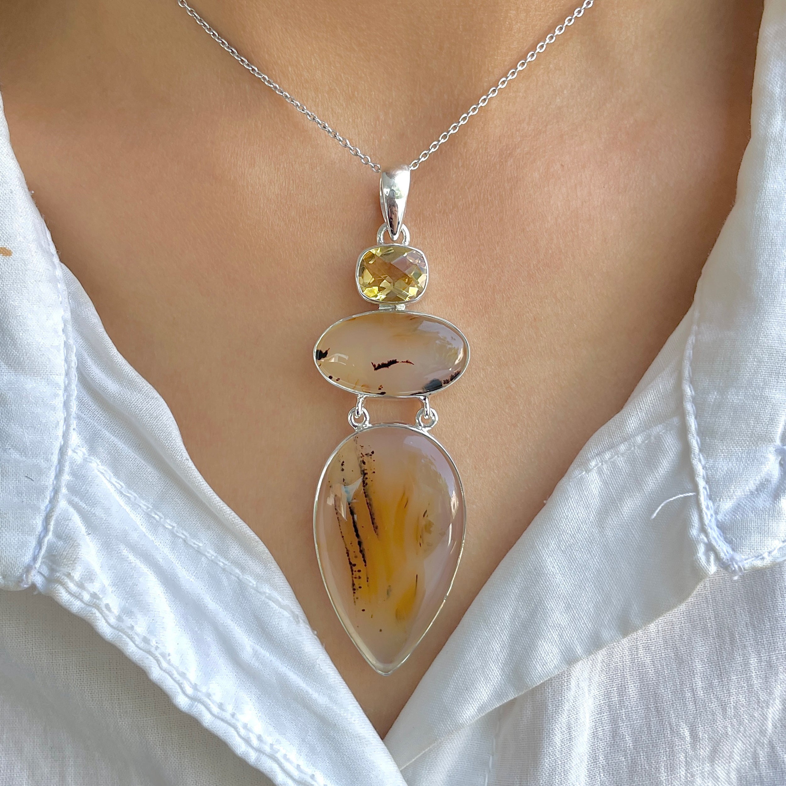 Montana Agate Pendant-(MTA-P-42.)