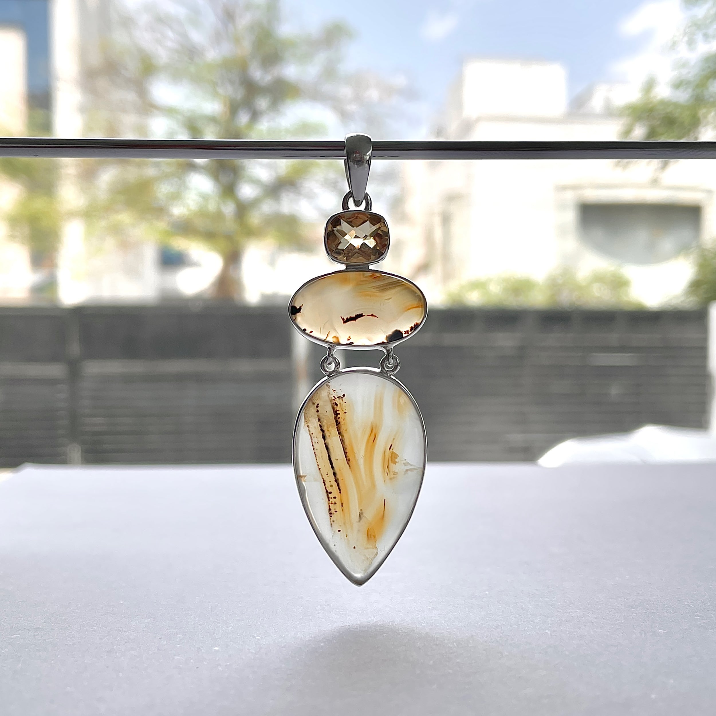 Montana Agate Pendant-(MTA-P-42.)
