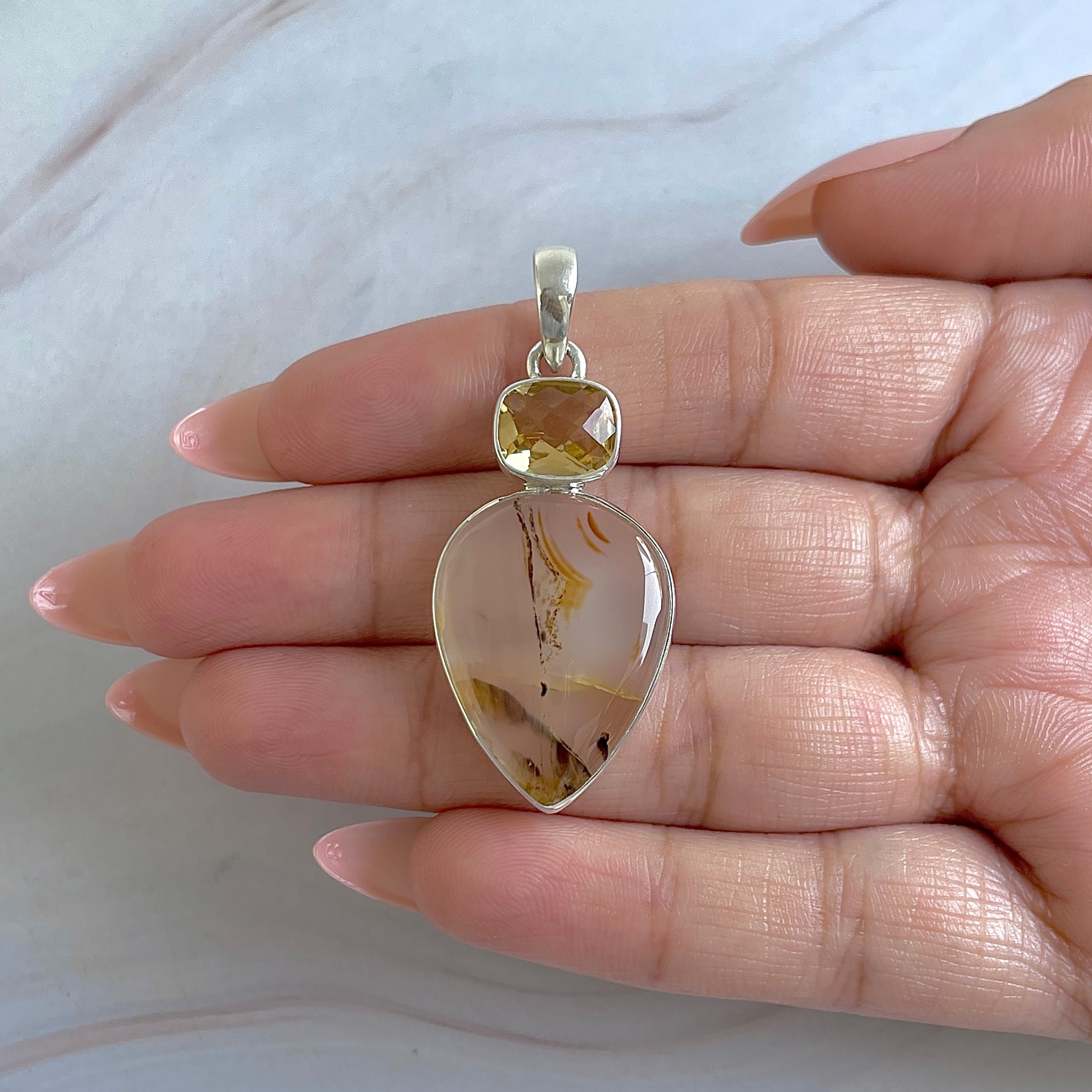 Montana Agate Pendant-(MTA-P-43.)