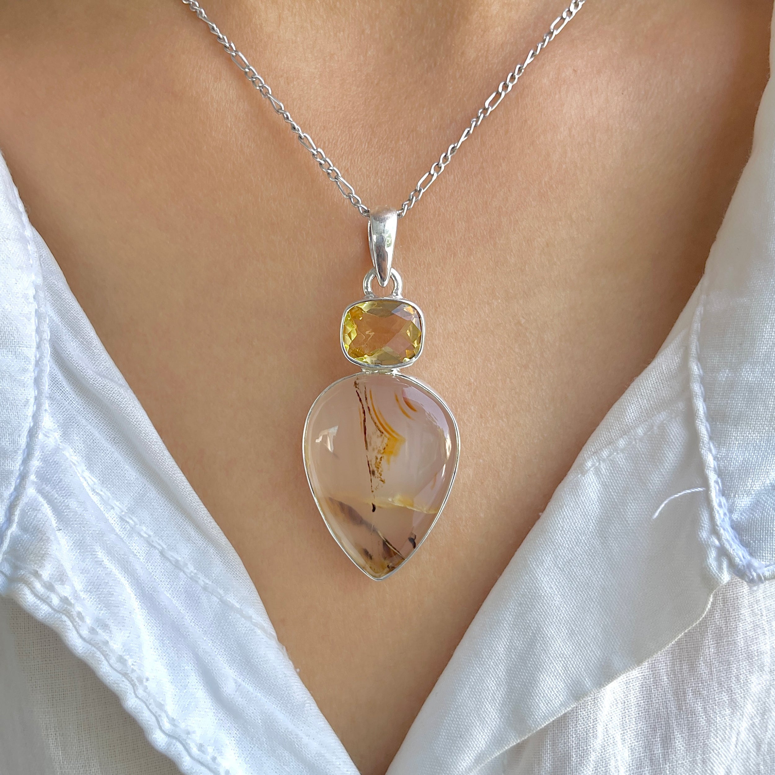Montana Agate Pendant-(MTA-P-43.)