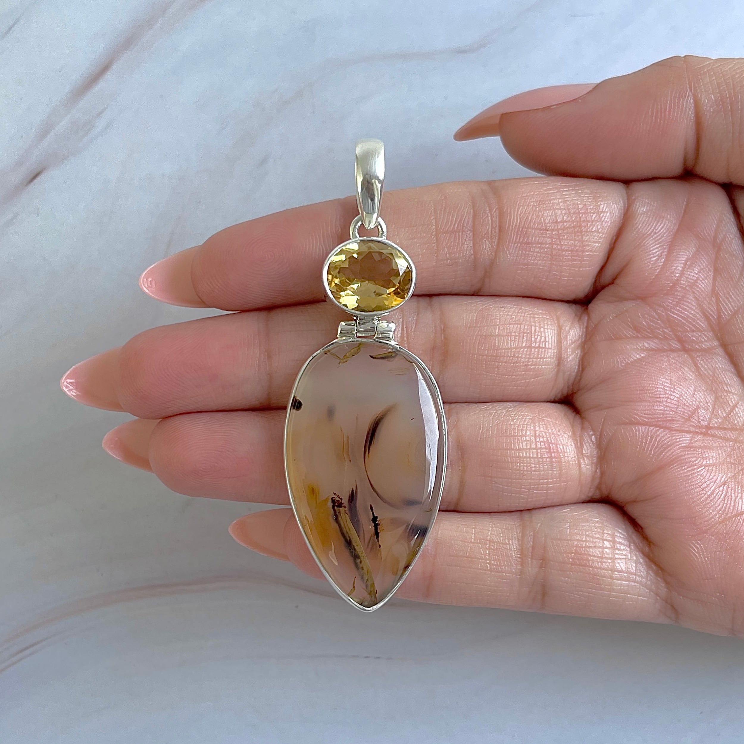 Montana Agate Pendant-(MTA-P-44.)