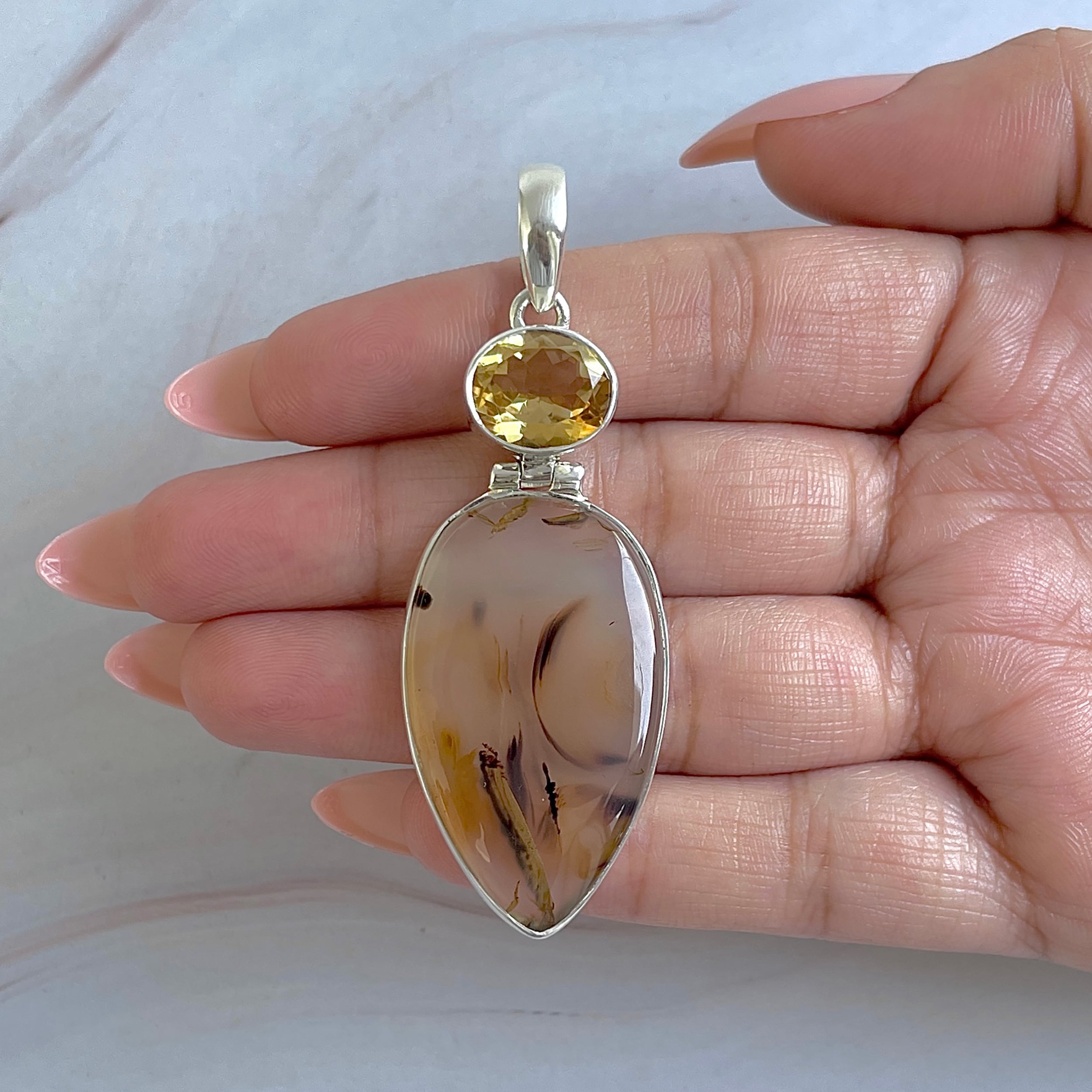 Montana Agate Pendant-(MTA-P-44.)
