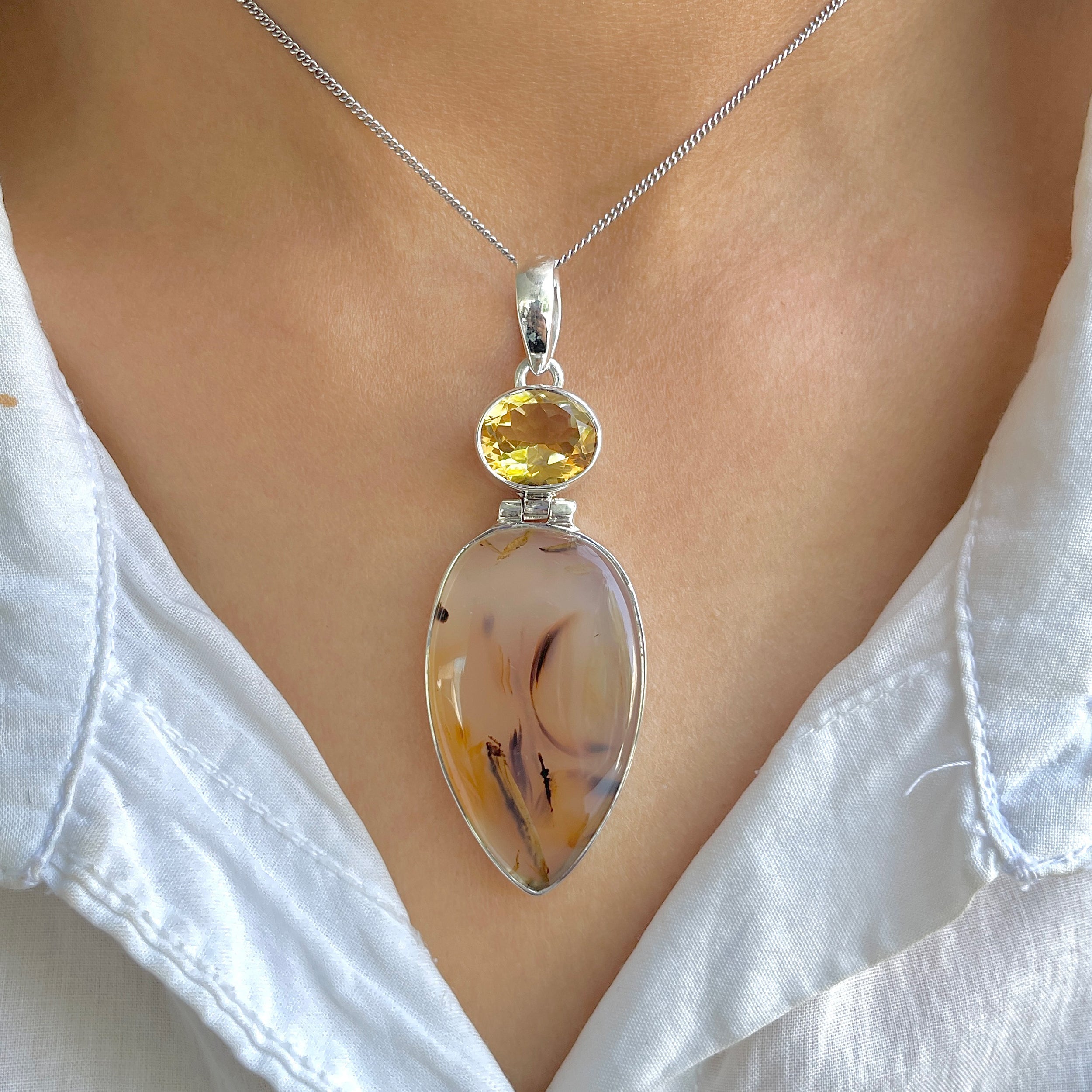 Montana Agate Pendant-(MTA-P-44.)