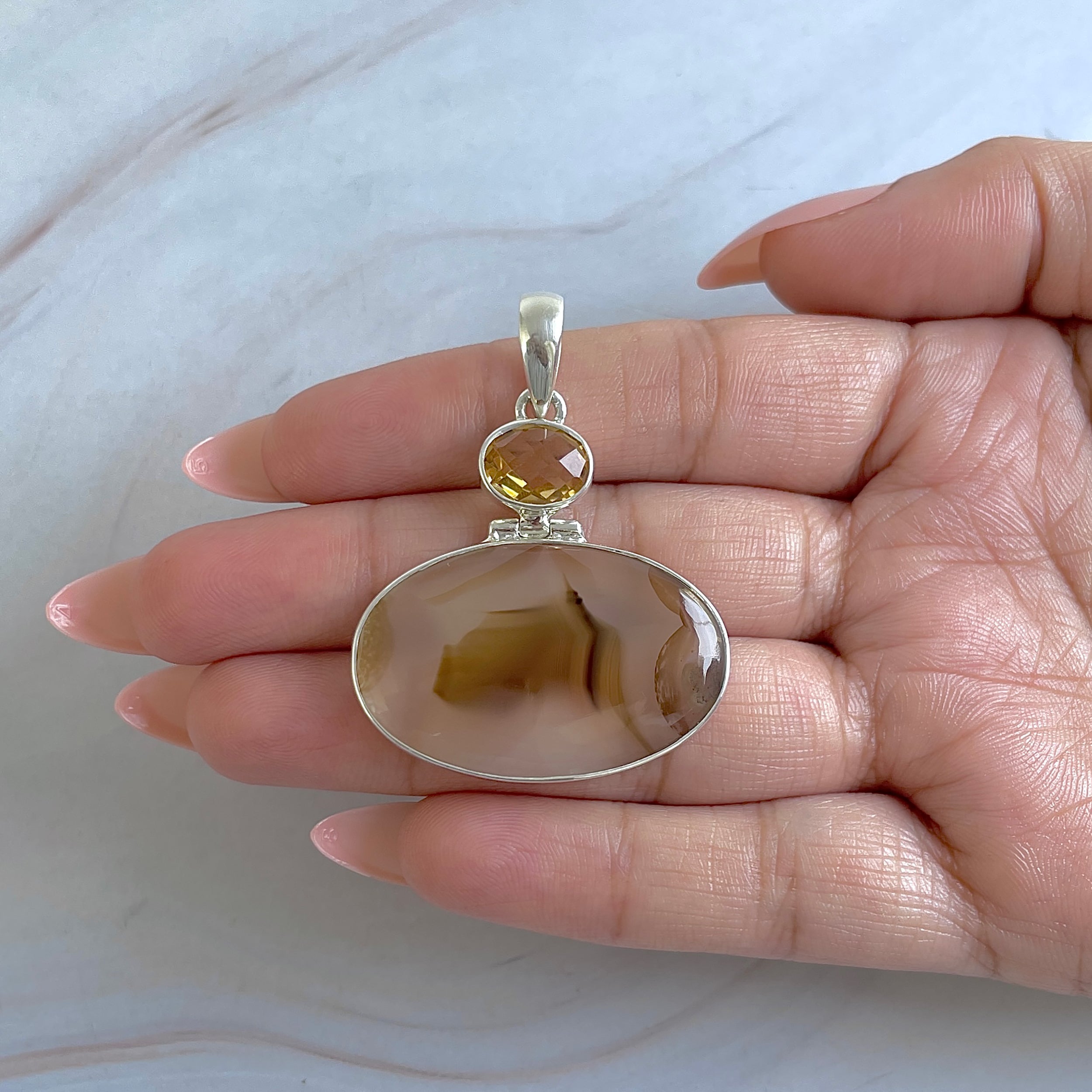 Montana Agate Pendant-(MTA-P-45.)