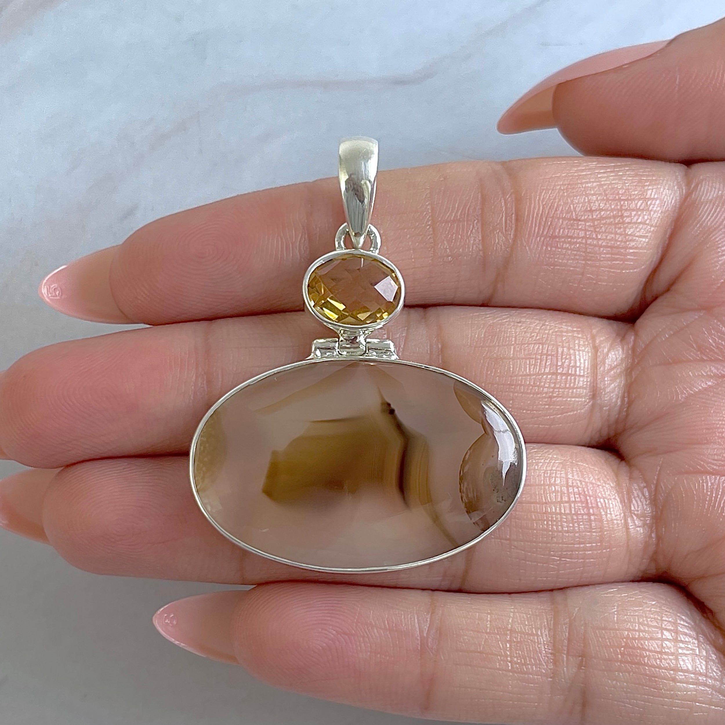 Montana Agate Pendant-(MTA-P-45.)