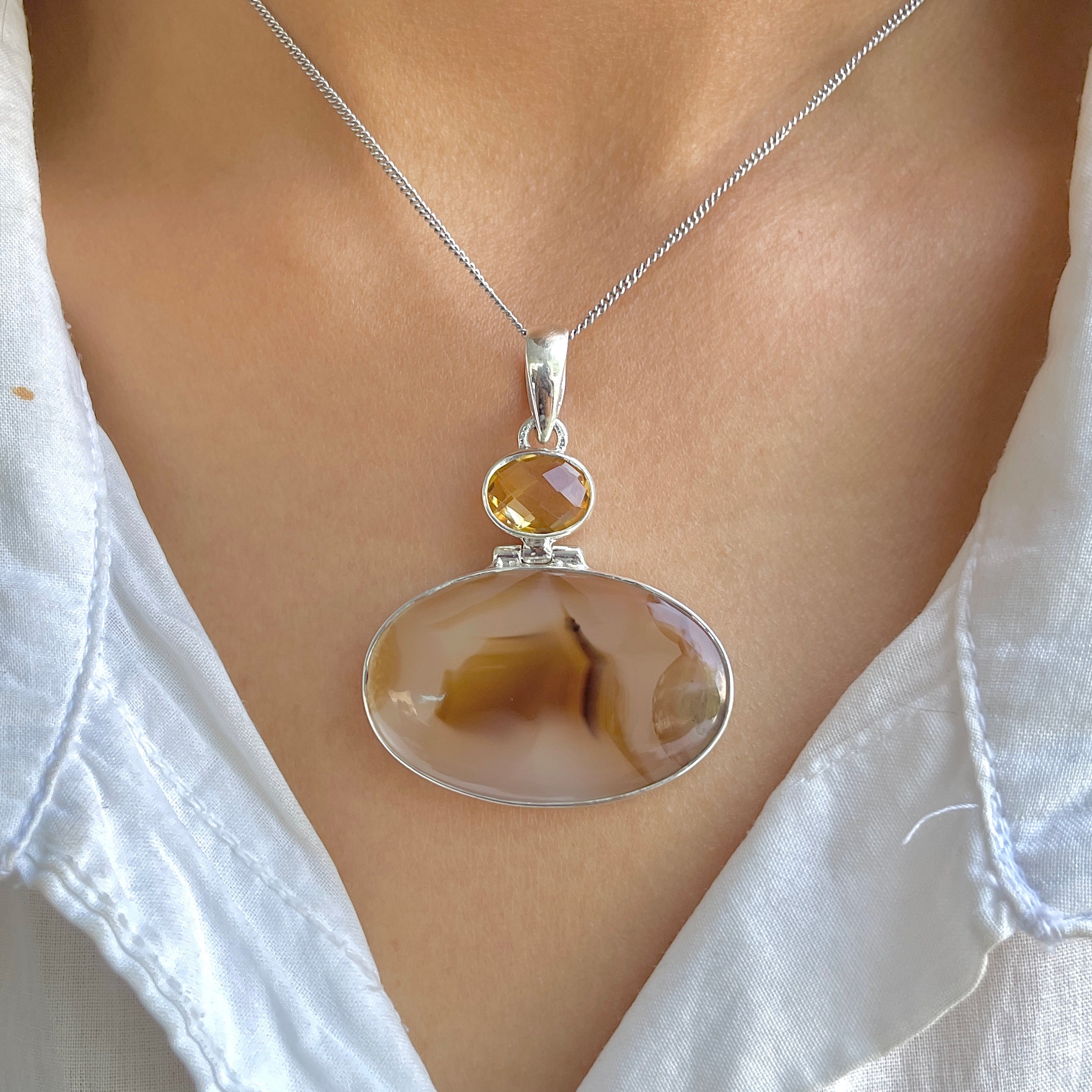 Montana Agate Pendant-(MTA-P-45.)