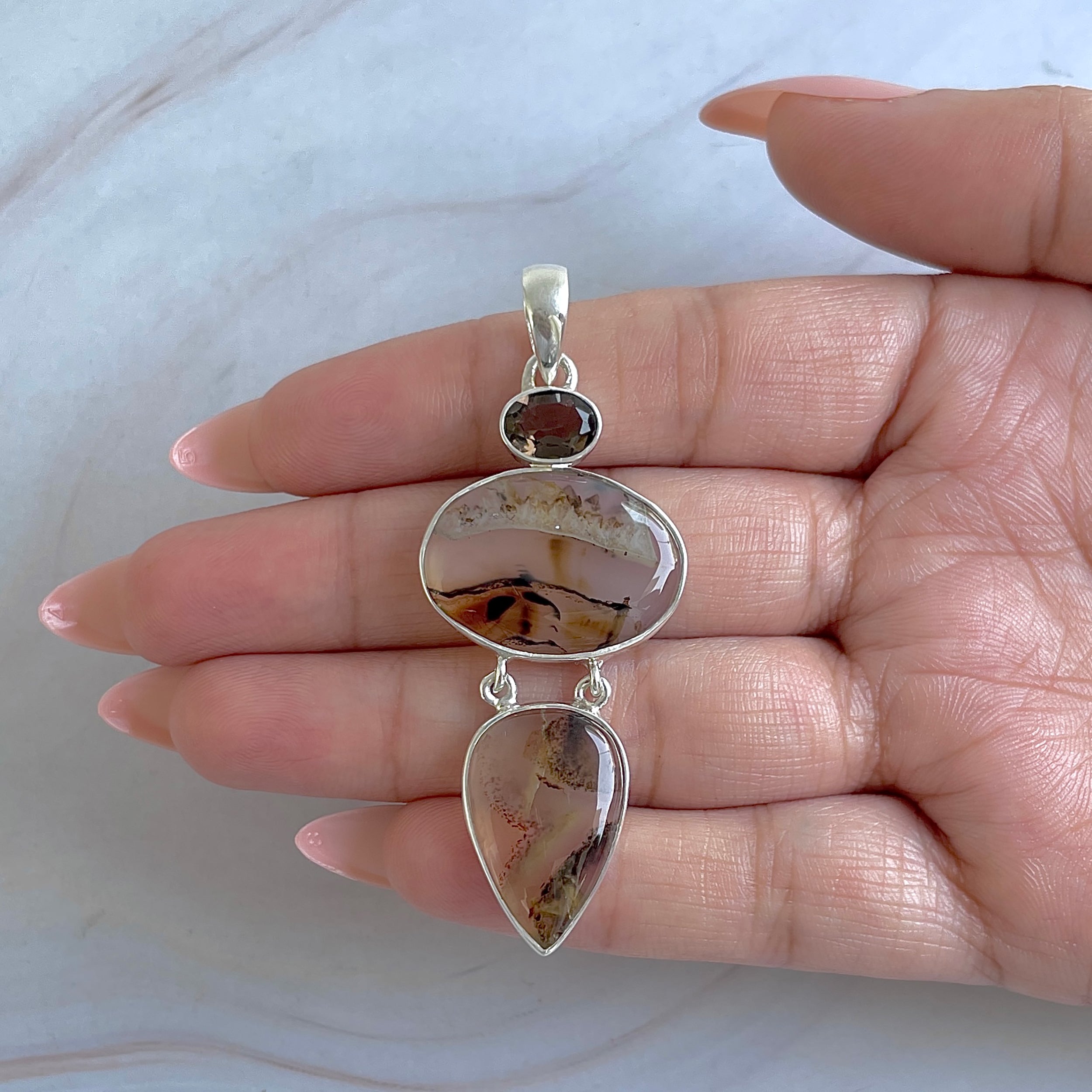 Montana Agate Pendant-(MTA-P-47.)