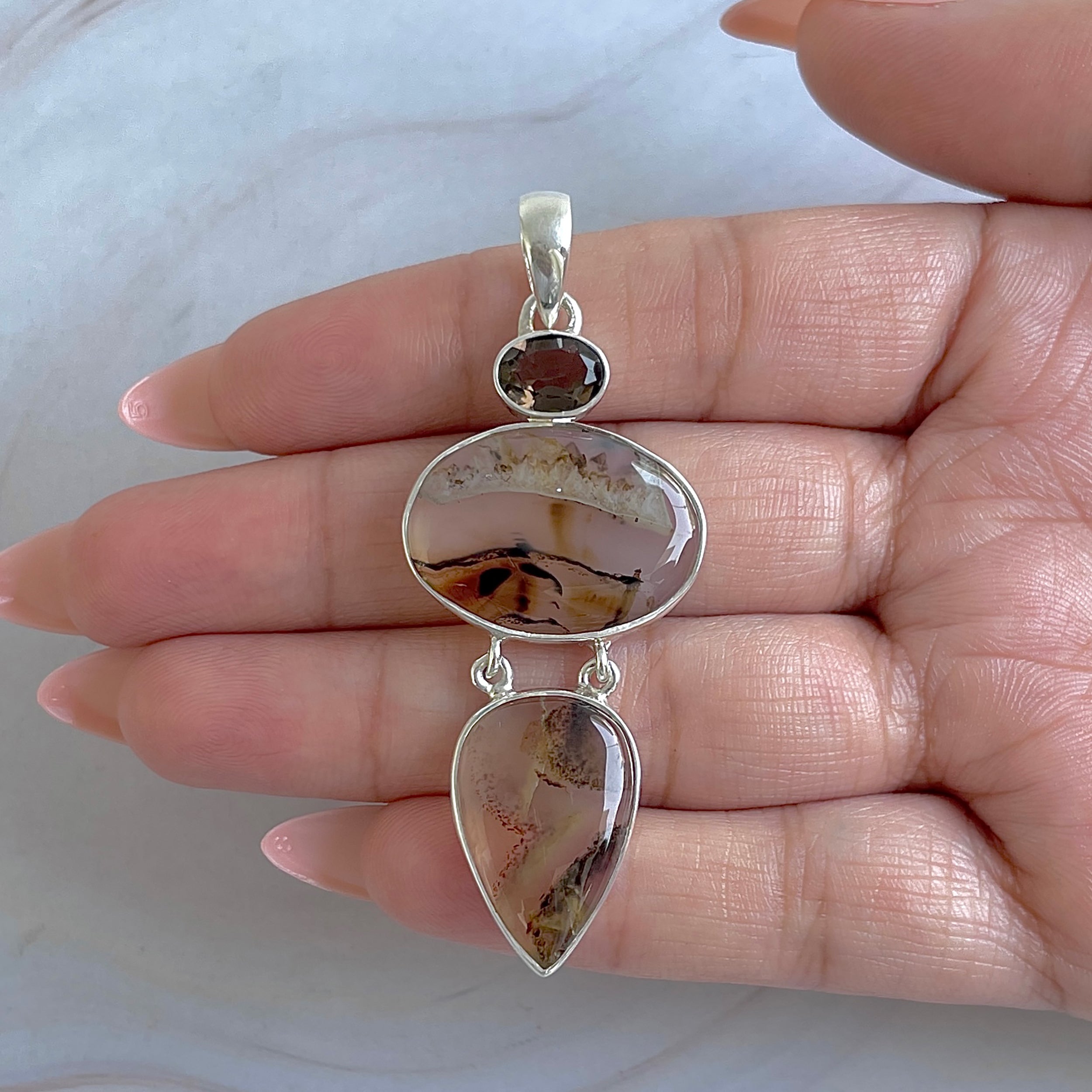Montana Agate Pendant-(MTA-P-47.)