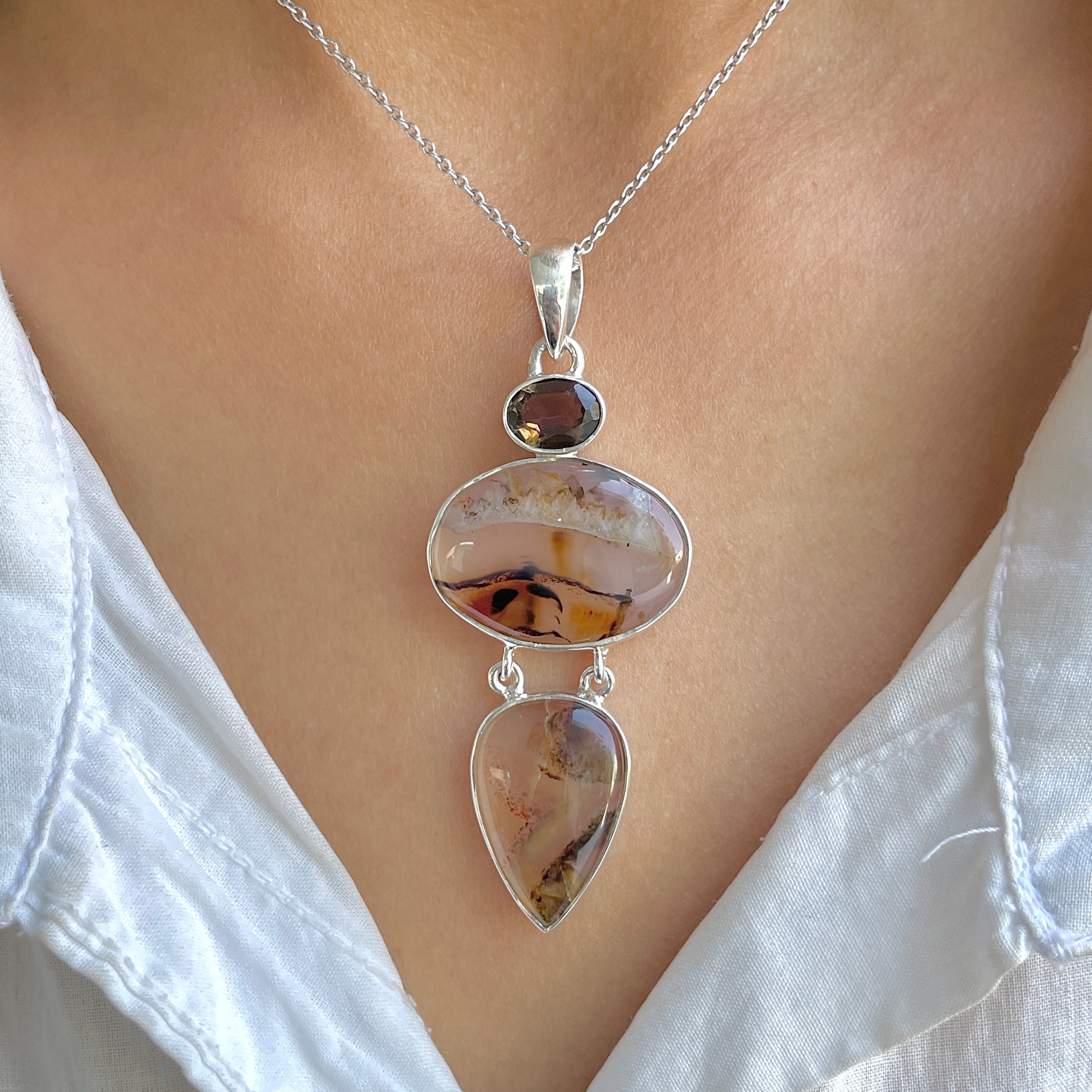 Montana Agate Pendant-(MTA-P-47.)