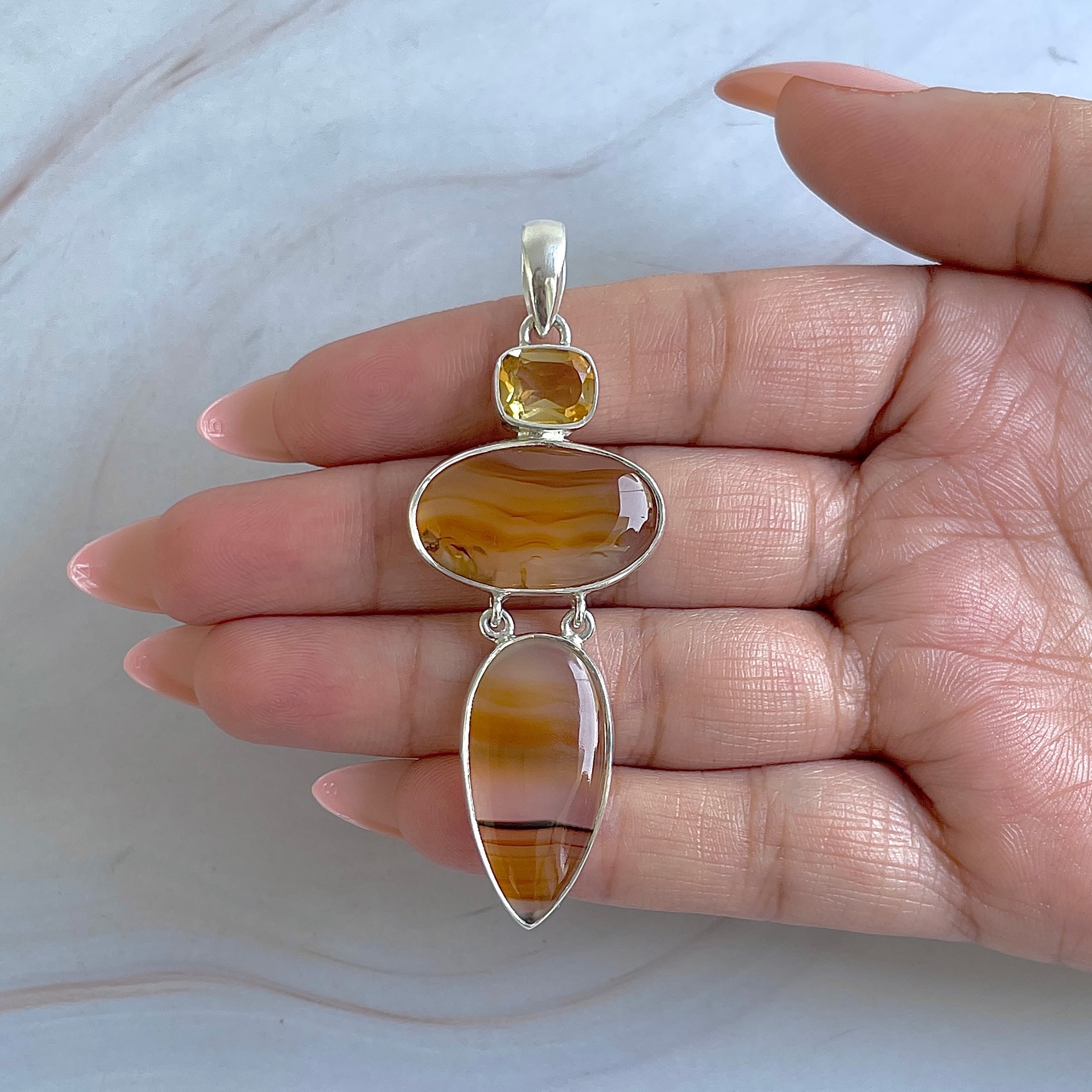 Montana Agate Pendant-(MTA-P-48.)