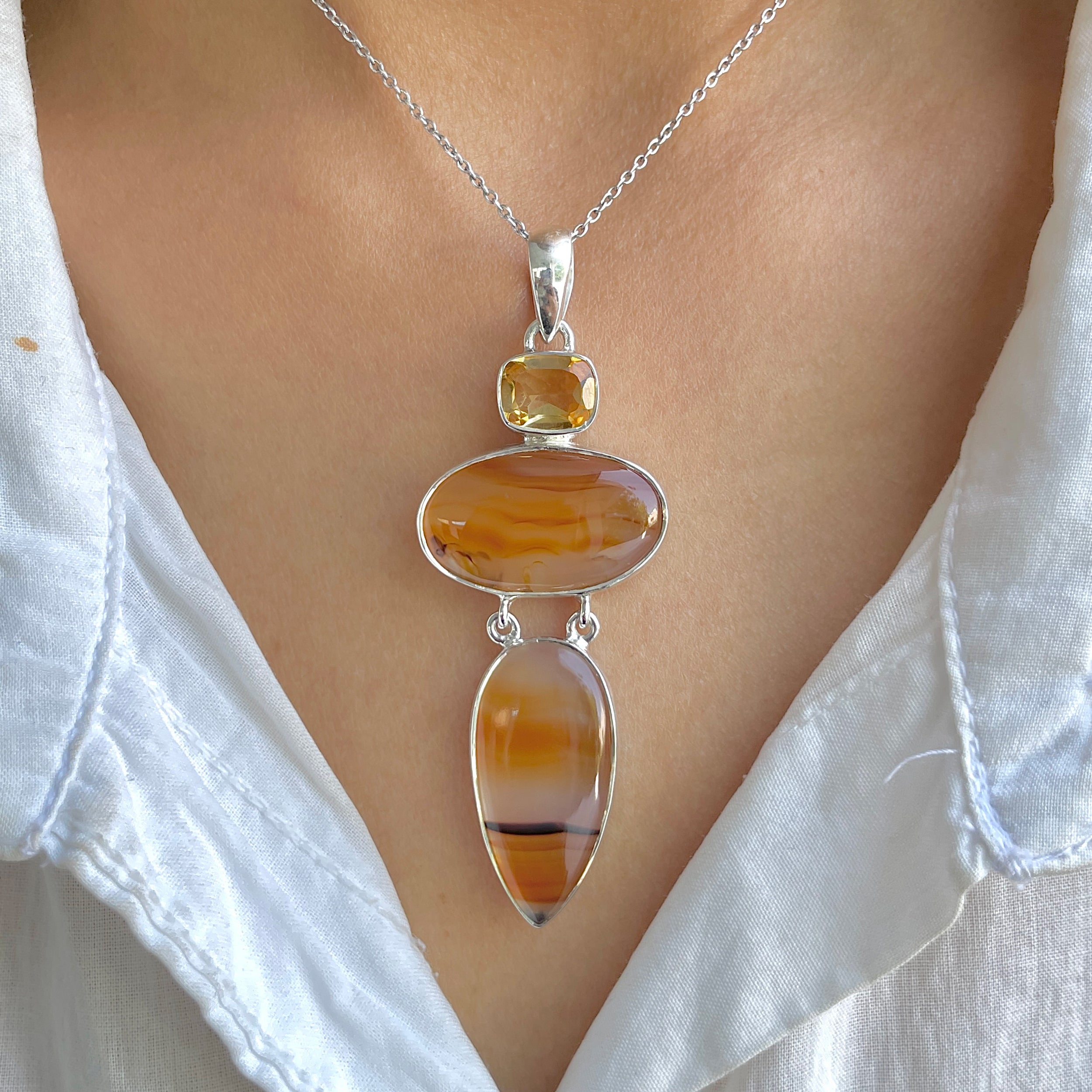 Montana Agate Pendant-(MTA-P-48.)