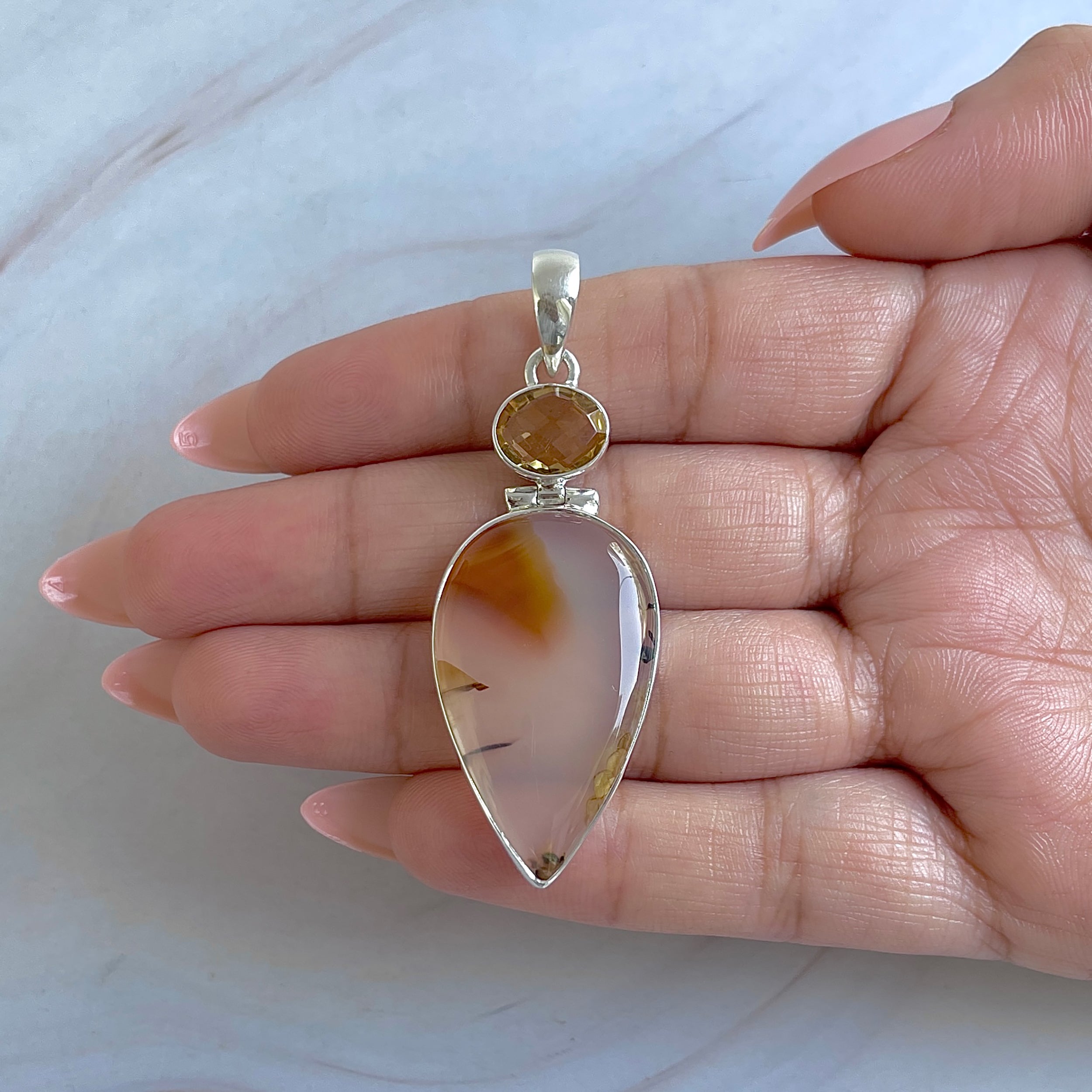 Montana Agate Pendant-(MTA-P-49.)