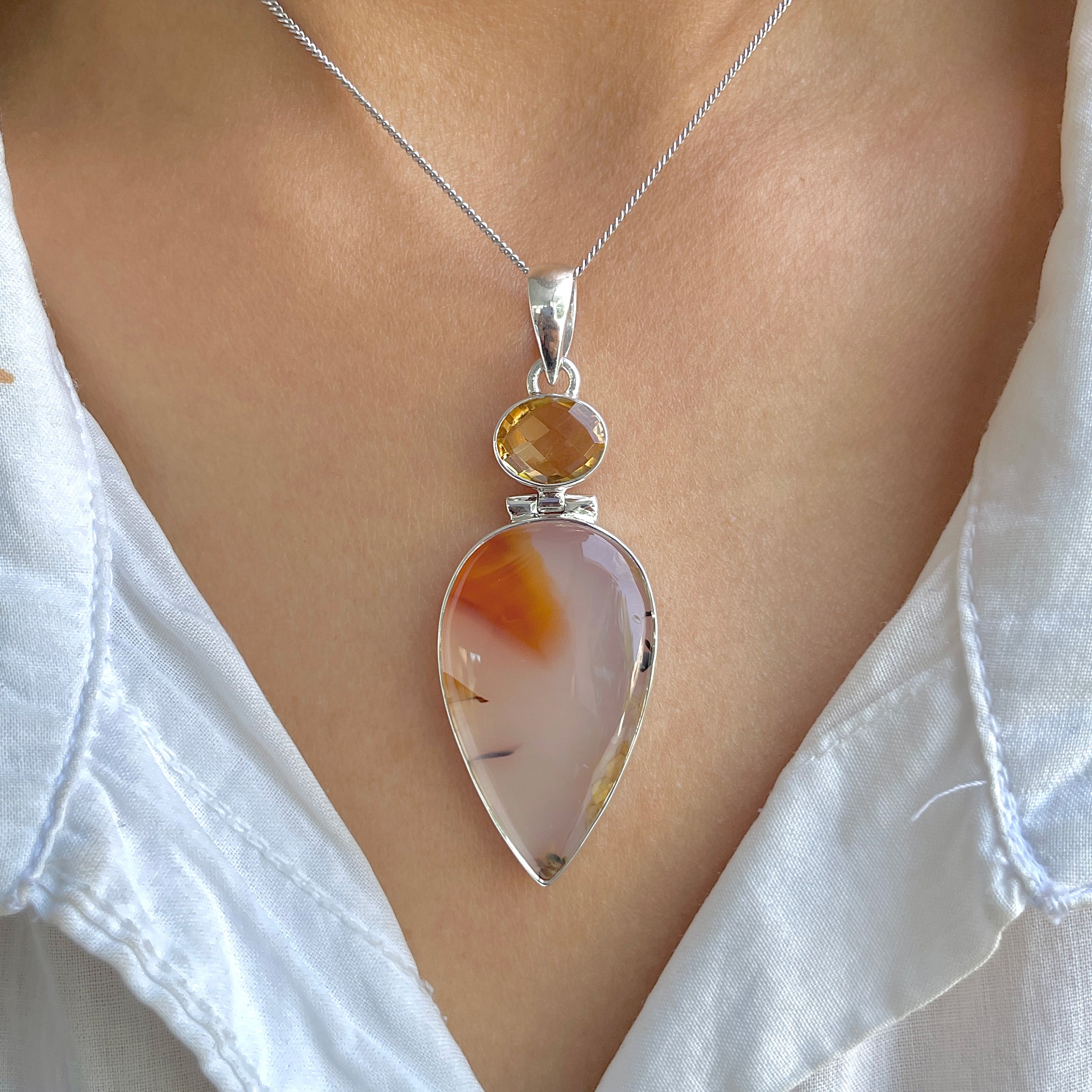 Montana Agate Pendant-(MTA-P-49.)