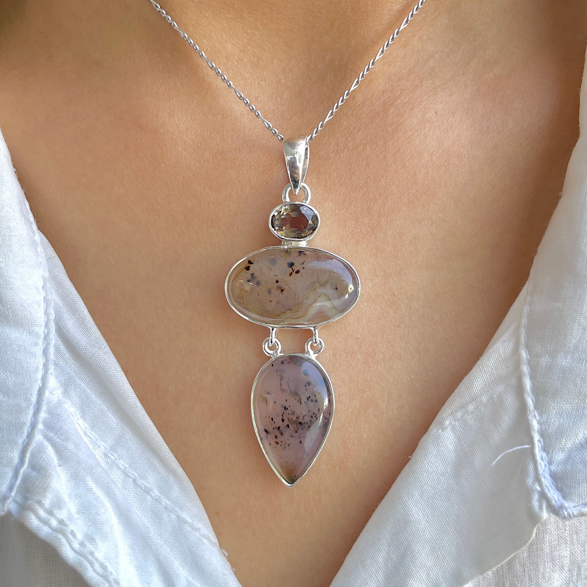 Montana Agate Pendant-(MTA-P-50.)