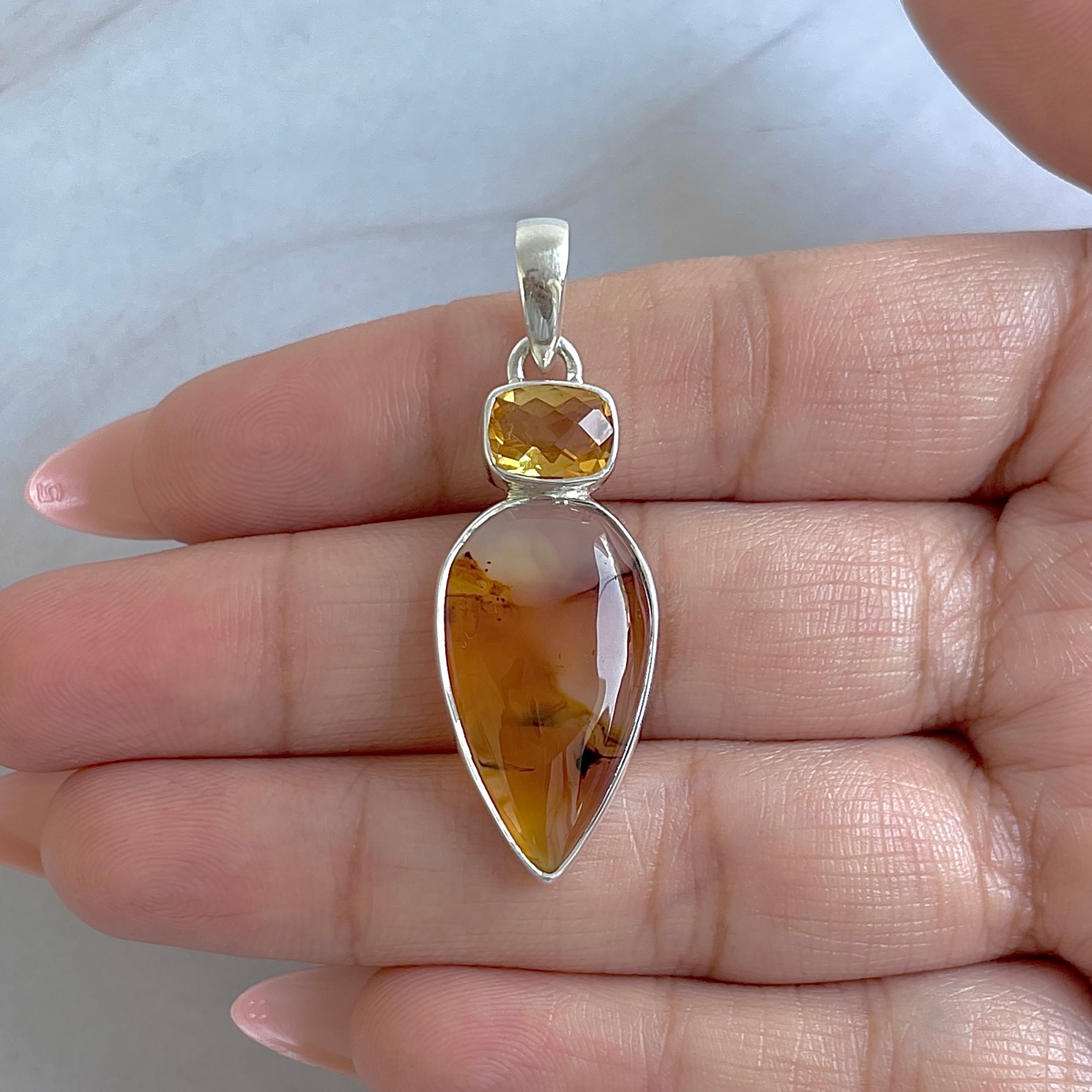 Montana Agate Pendant-(MTA-P-51.)
