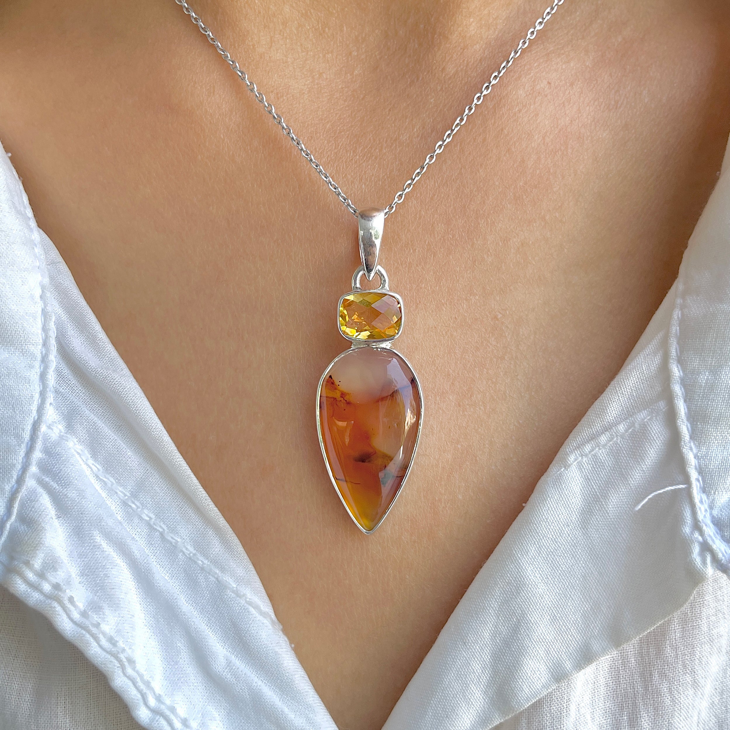 Montana Agate Pendant-(MTA-P-51.)