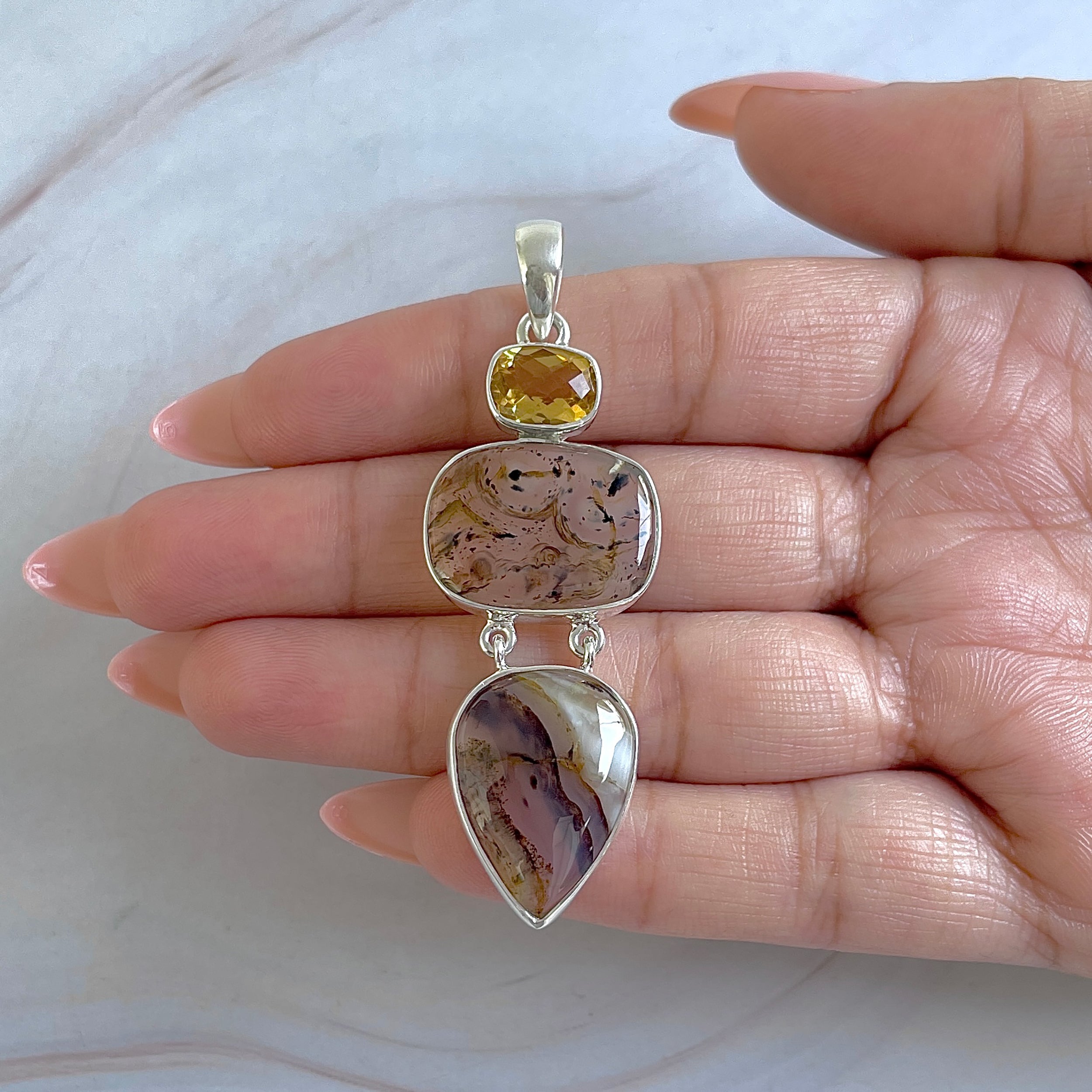 Montana Agate Pendant-(MTA-P-53.)