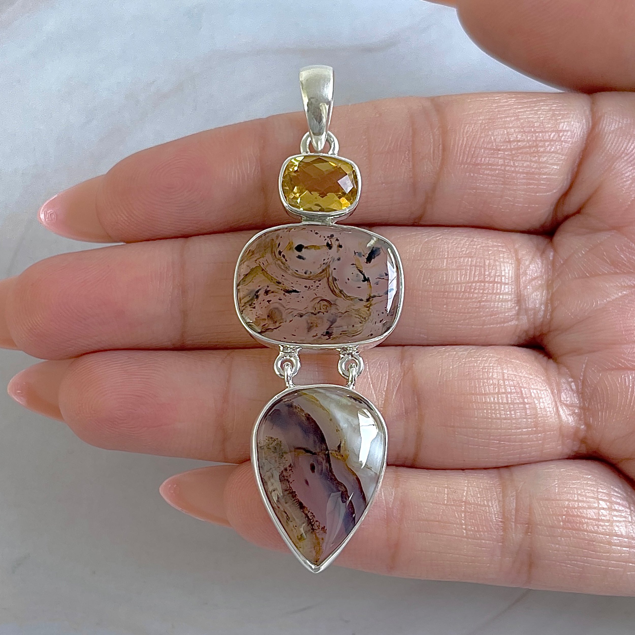 Montana Agate Pendant-(MTA-P-53.)