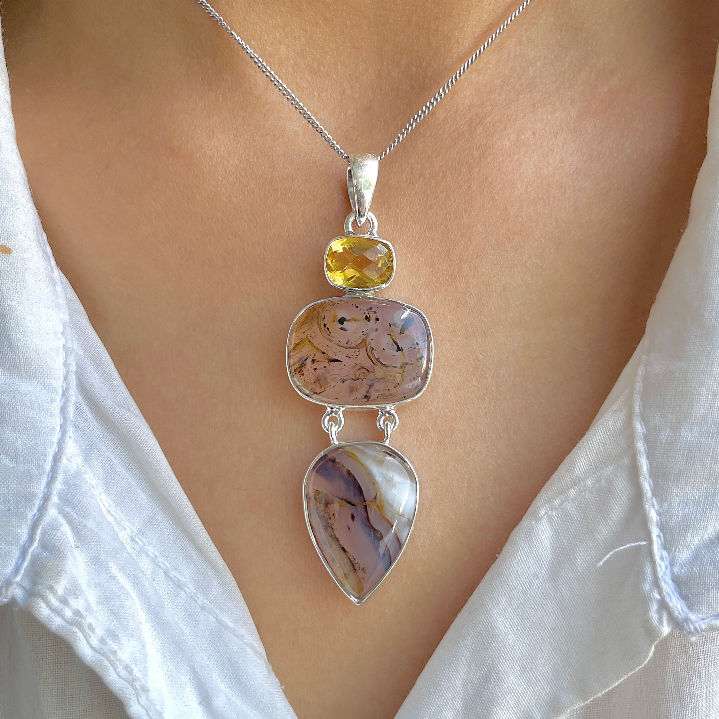 Montana Agate Pendant-(MTA-P-53.)