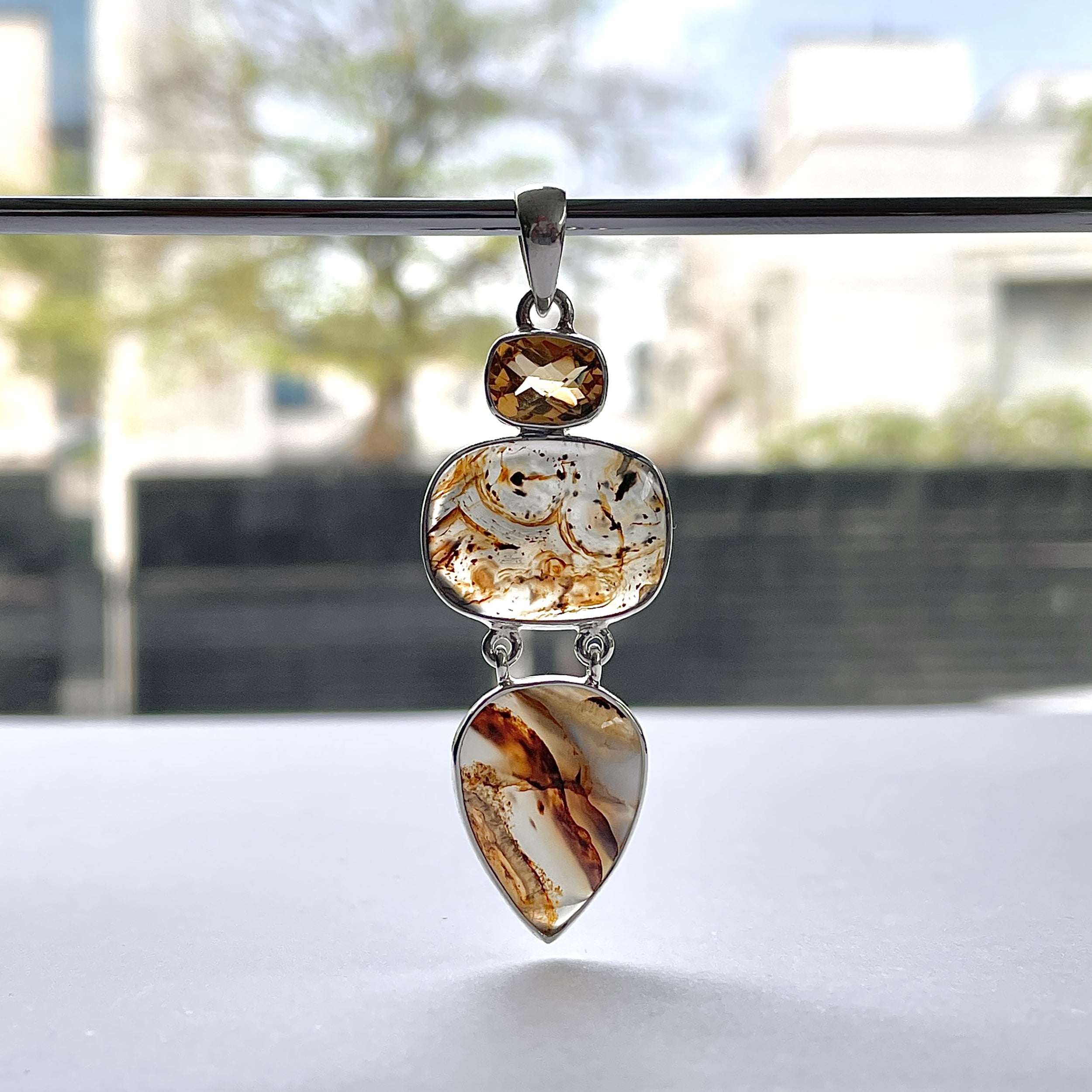 Montana Agate Pendant-(MTA-P-53.)