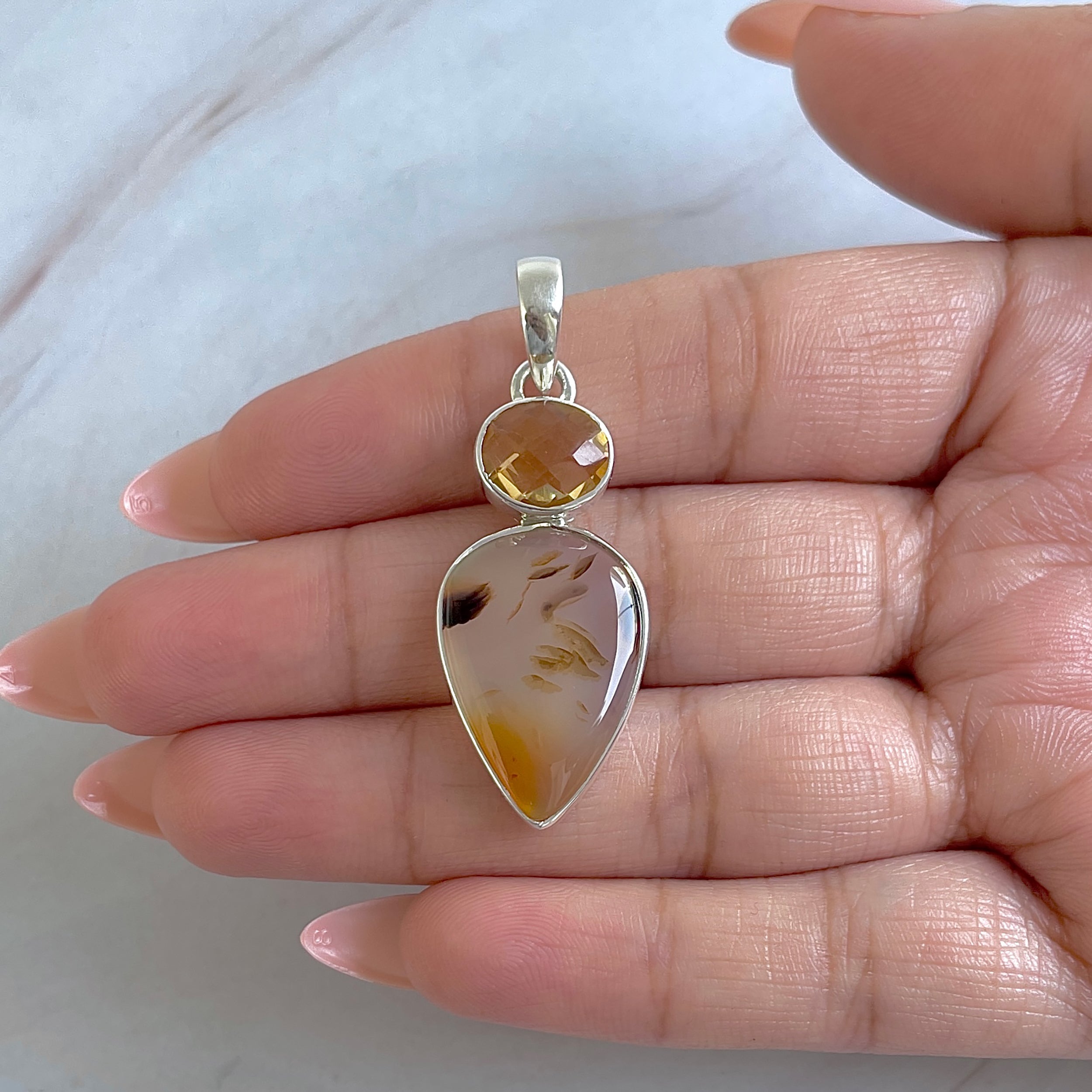 Montana Agate Pendant-(MTA-P-54.)