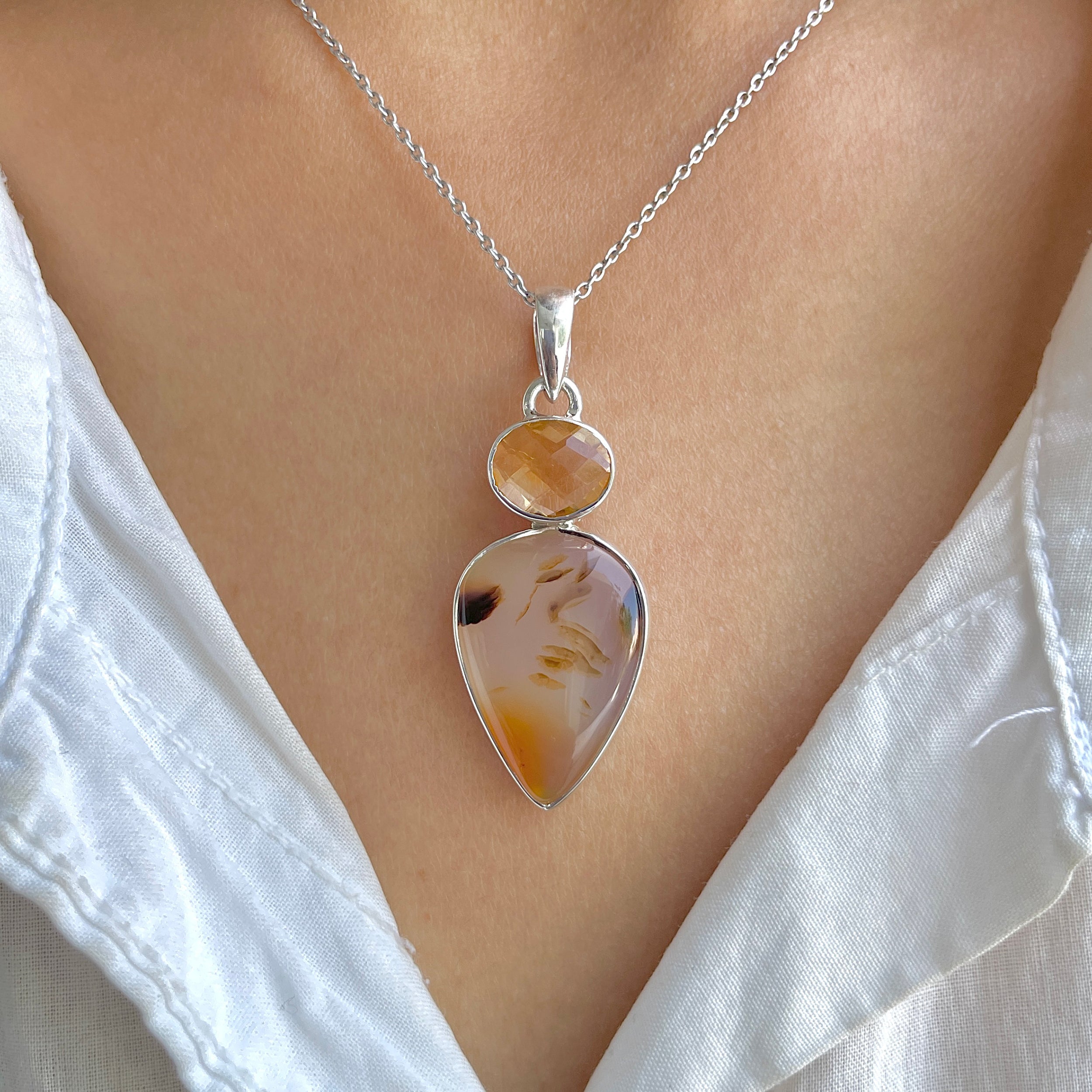 Montana Agate Pendant-(MTA-P-54.)