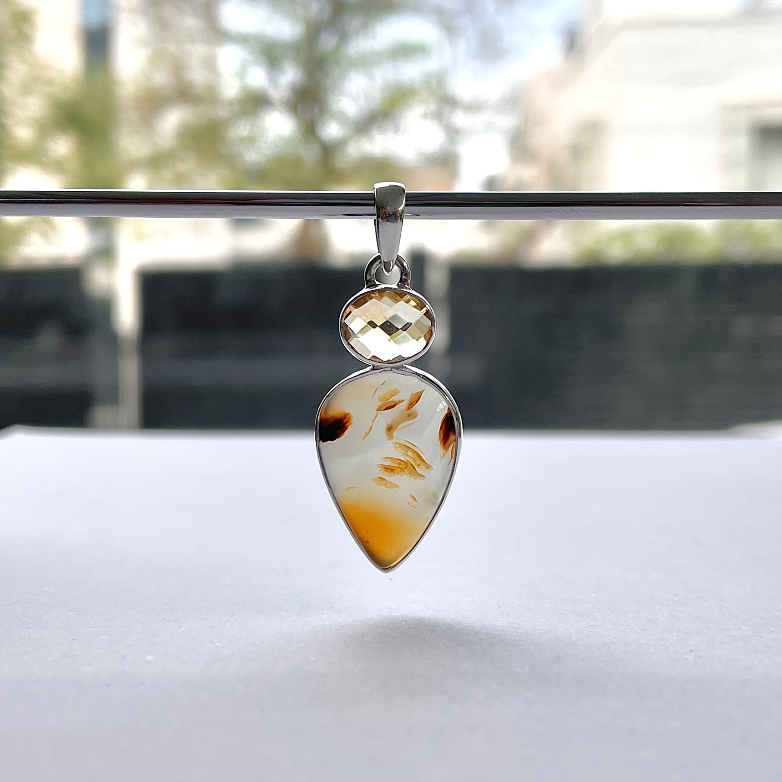Montana Agate Pendant-(MTA-P-54.)