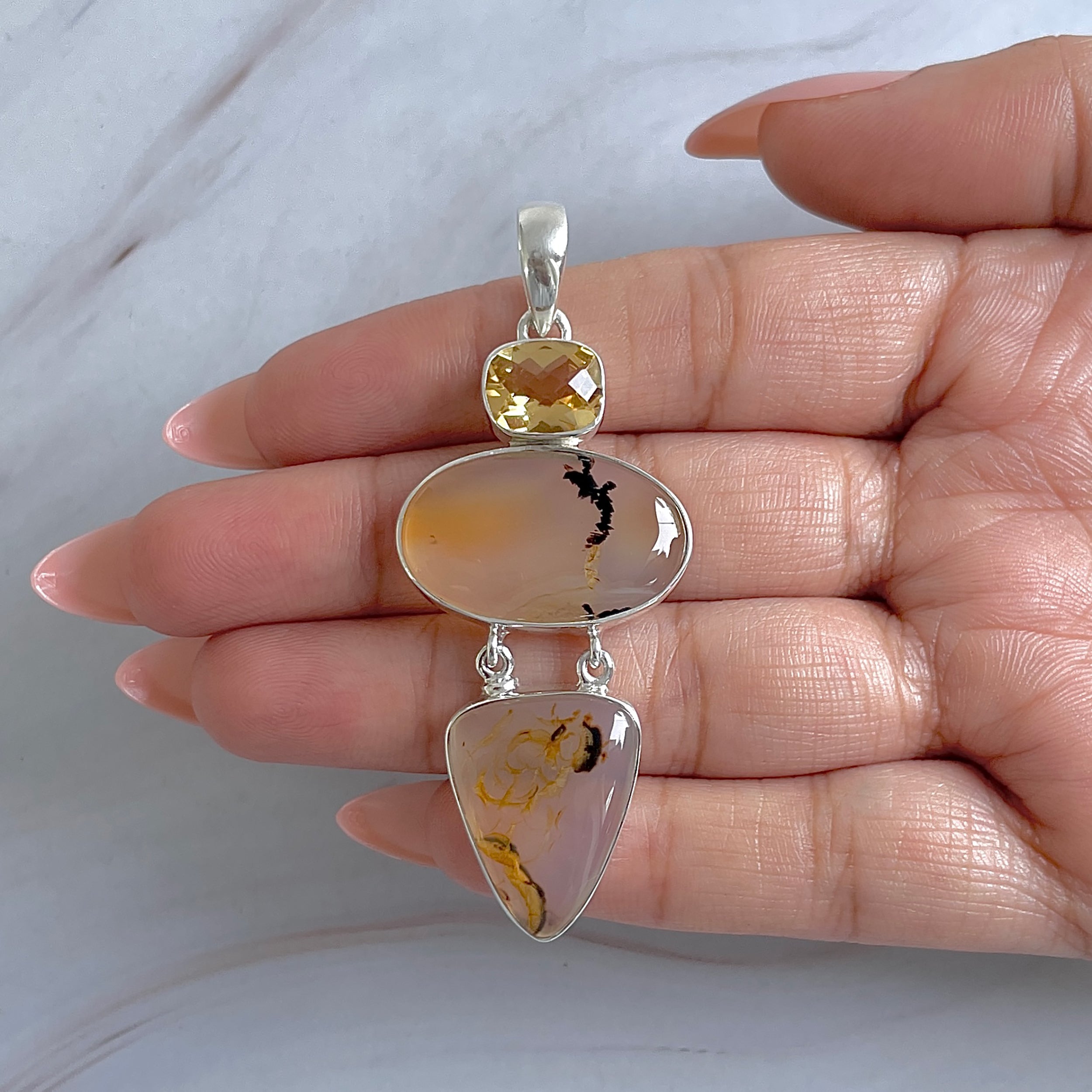 Montana Agate Pendant-(MTA-P-56.)