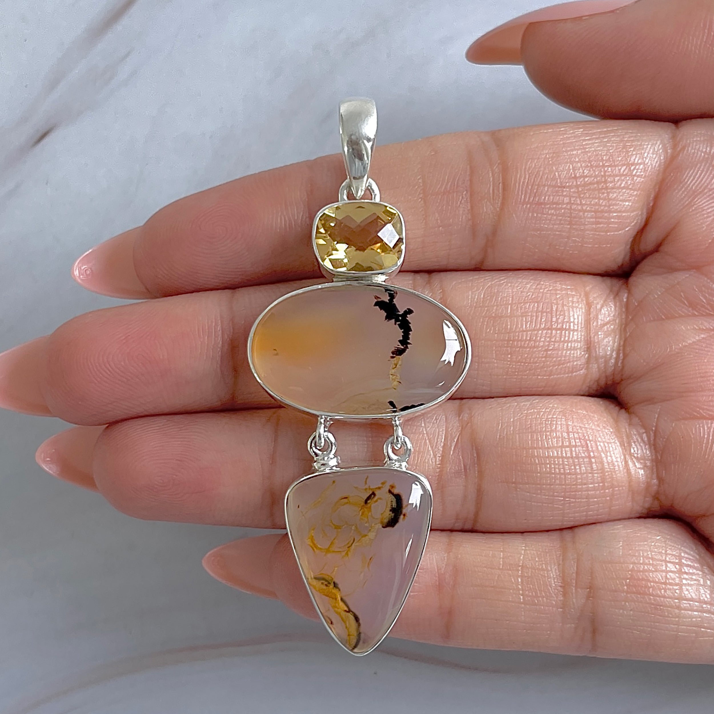Montana Agate Pendant-(MTA-P-56.)