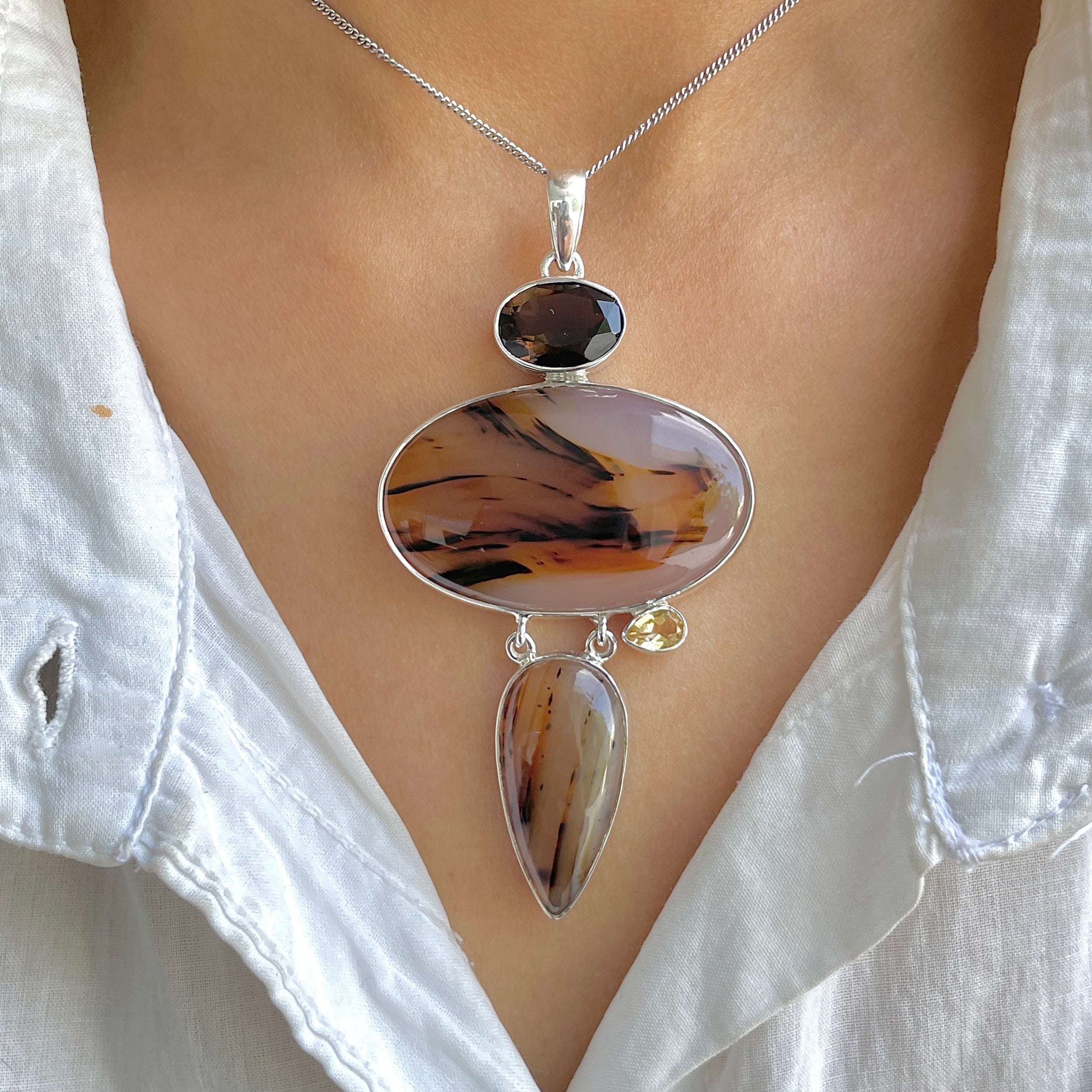 Montana Agate Pendant-(MTA-P-57.)