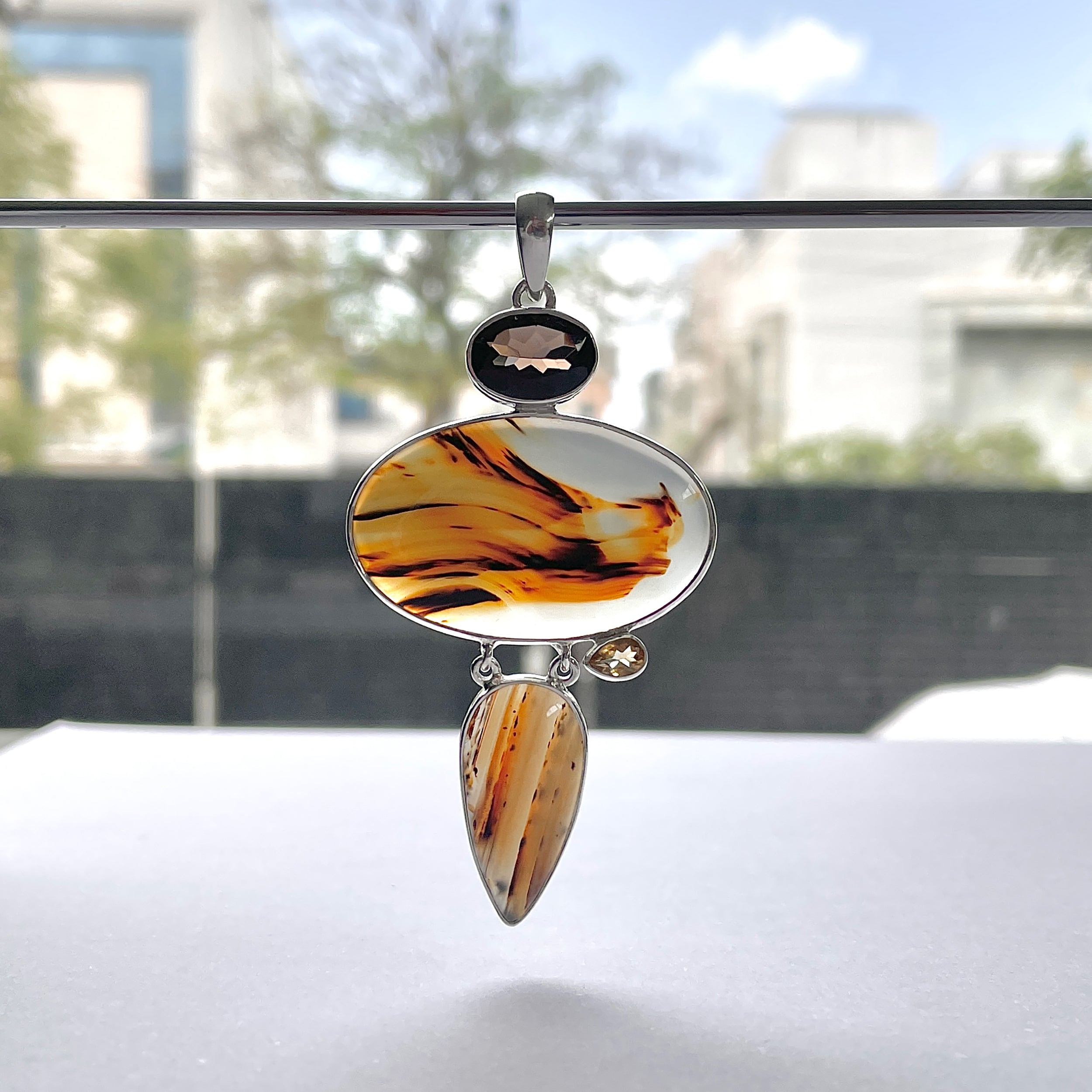 Montana Agate Pendant-(MTA-P-57.)