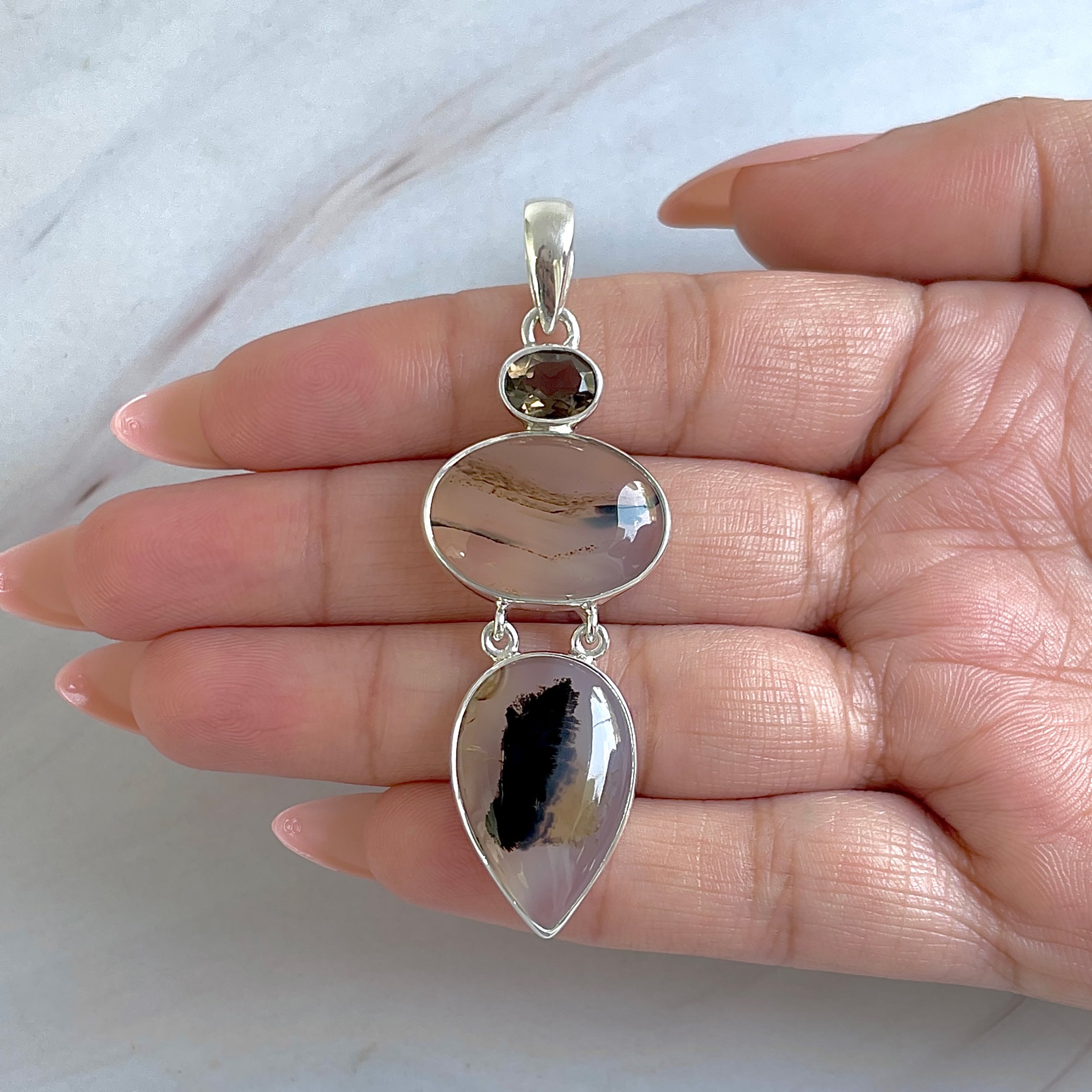 Montana Agate Pendant-(MTA-P-58.)