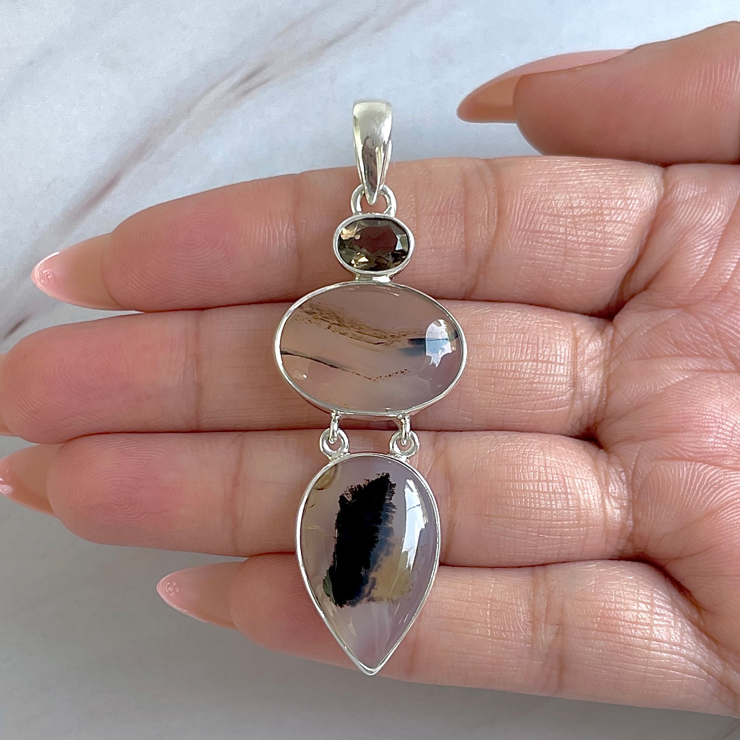 Montana Agate Pendant-(MTA-P-58.)