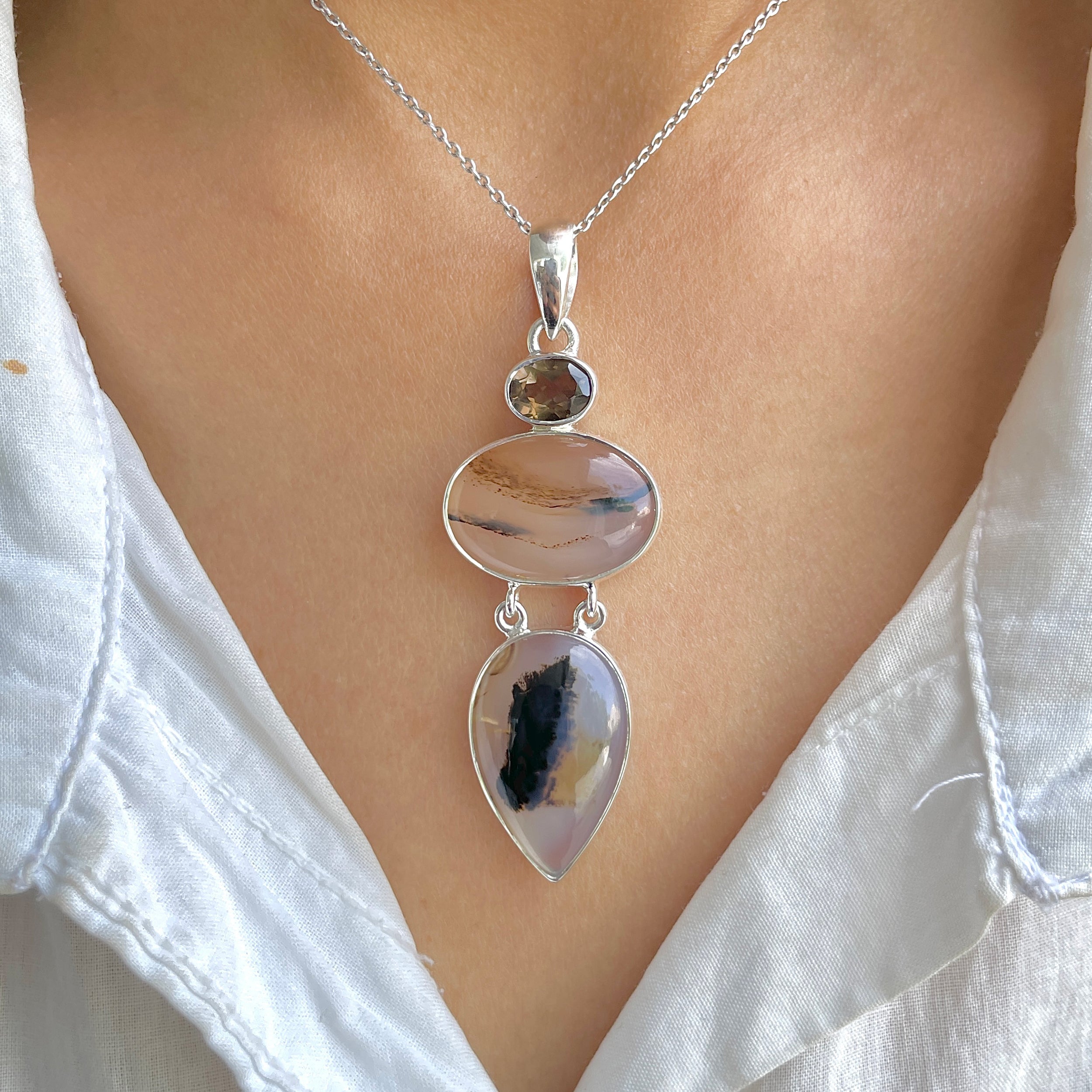 Montana Agate Pendant-(MTA-P-58.)