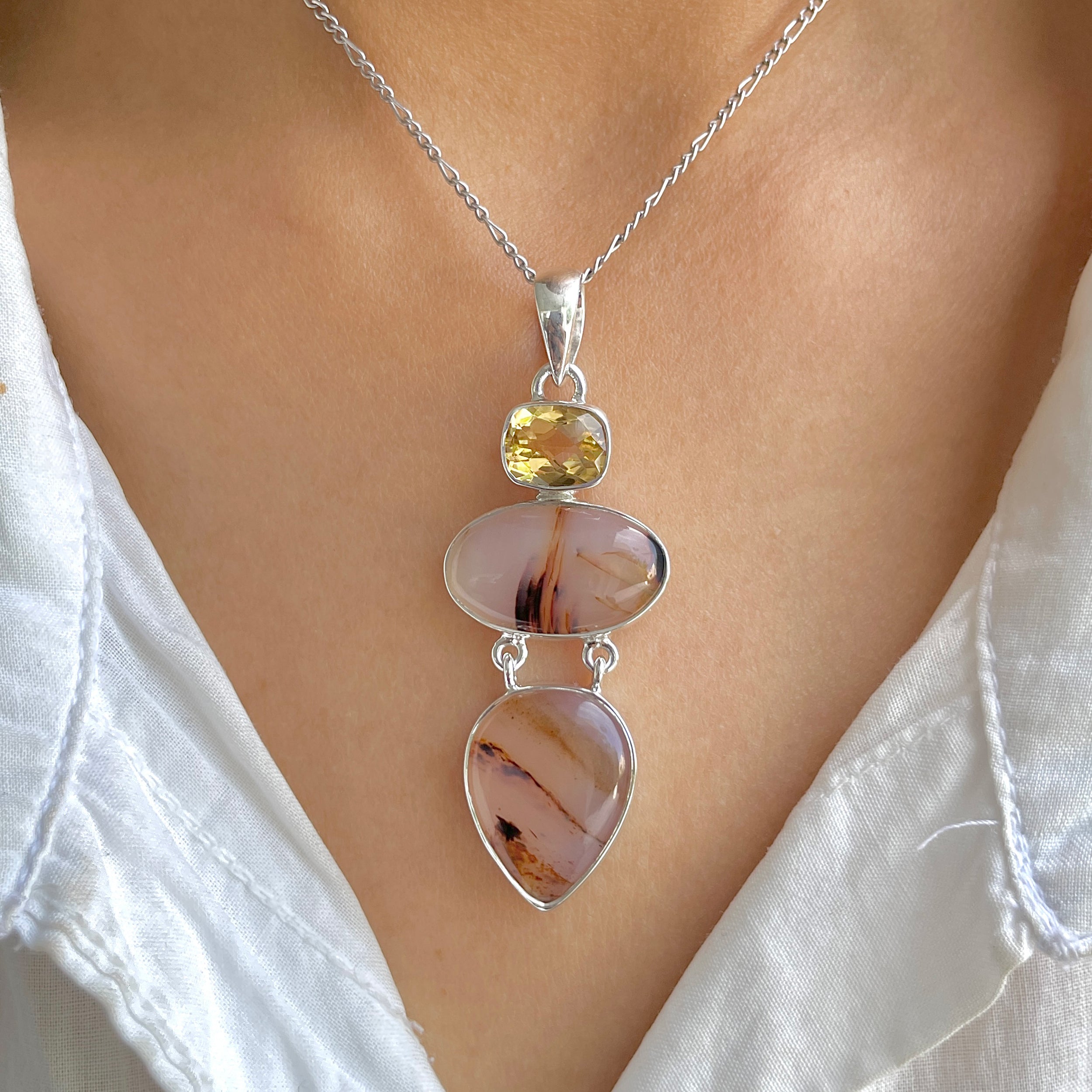 Montana Agate Pendant-(MTA-P-59.)