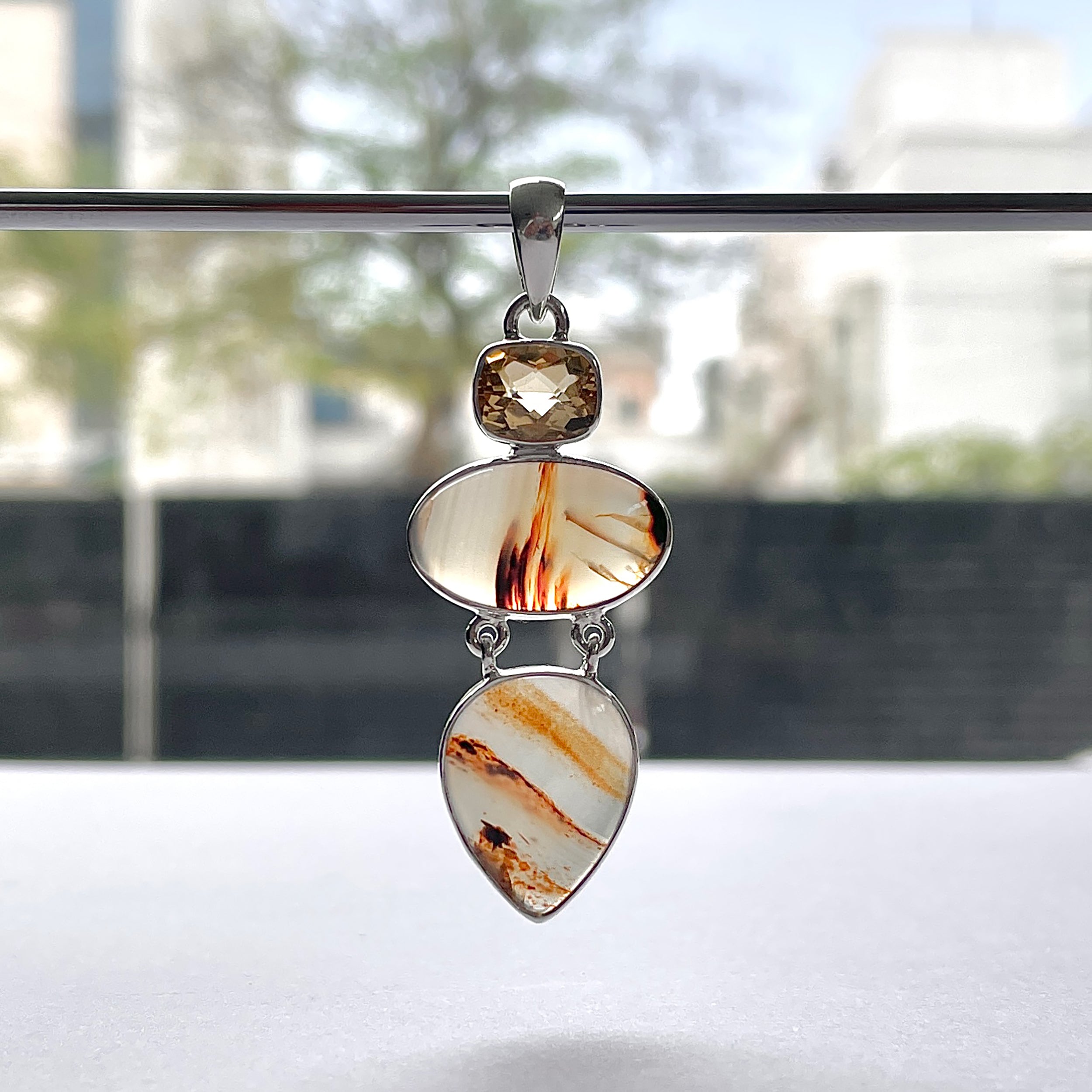Montana Agate Pendant-(MTA-P-59.)