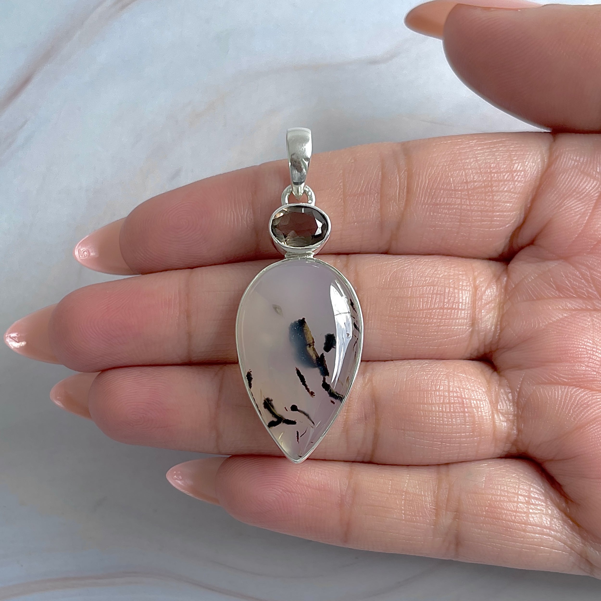 Montana Agate Pendant-(MTA-P-60.)