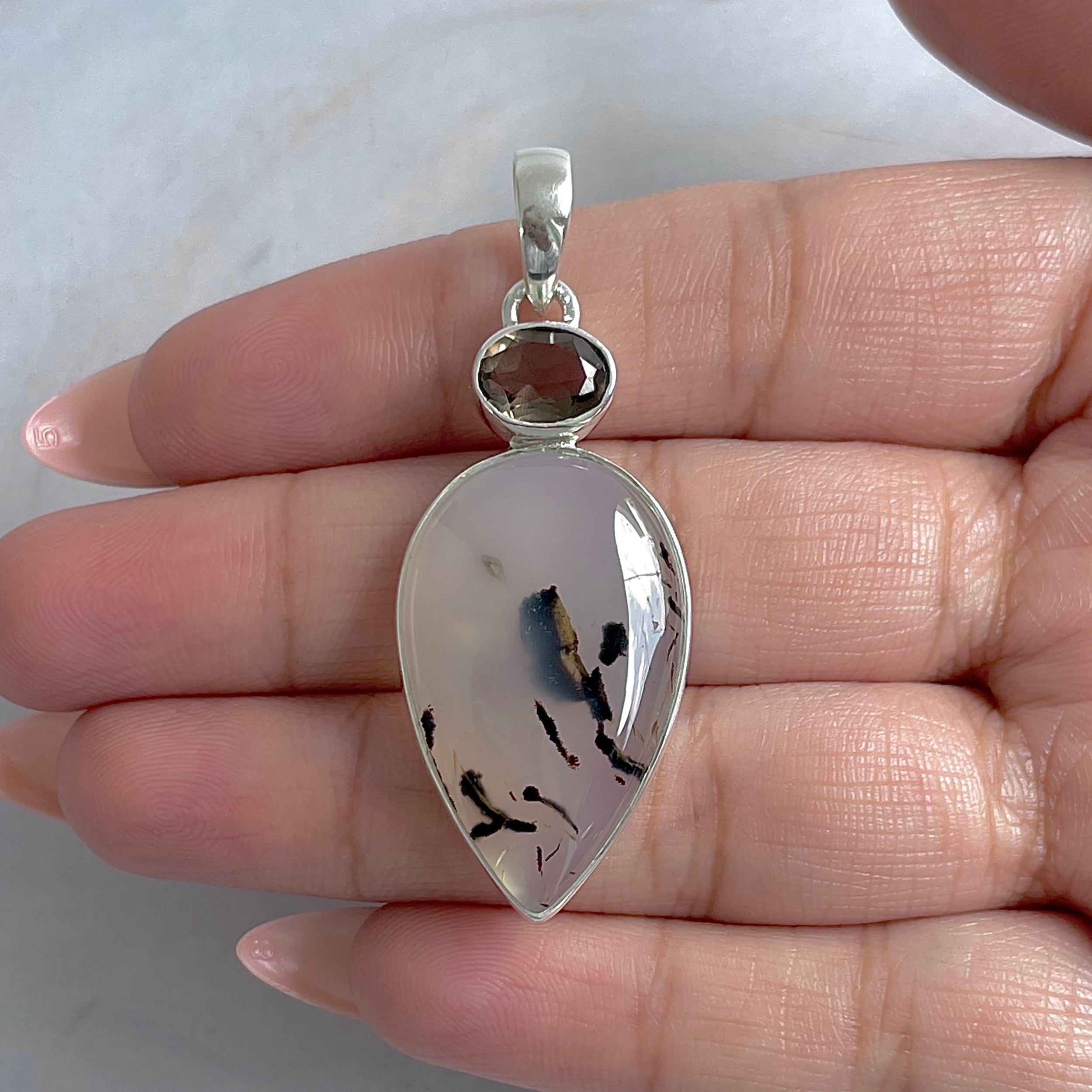 Montana Agate Pendant-(MTA-P-60.)