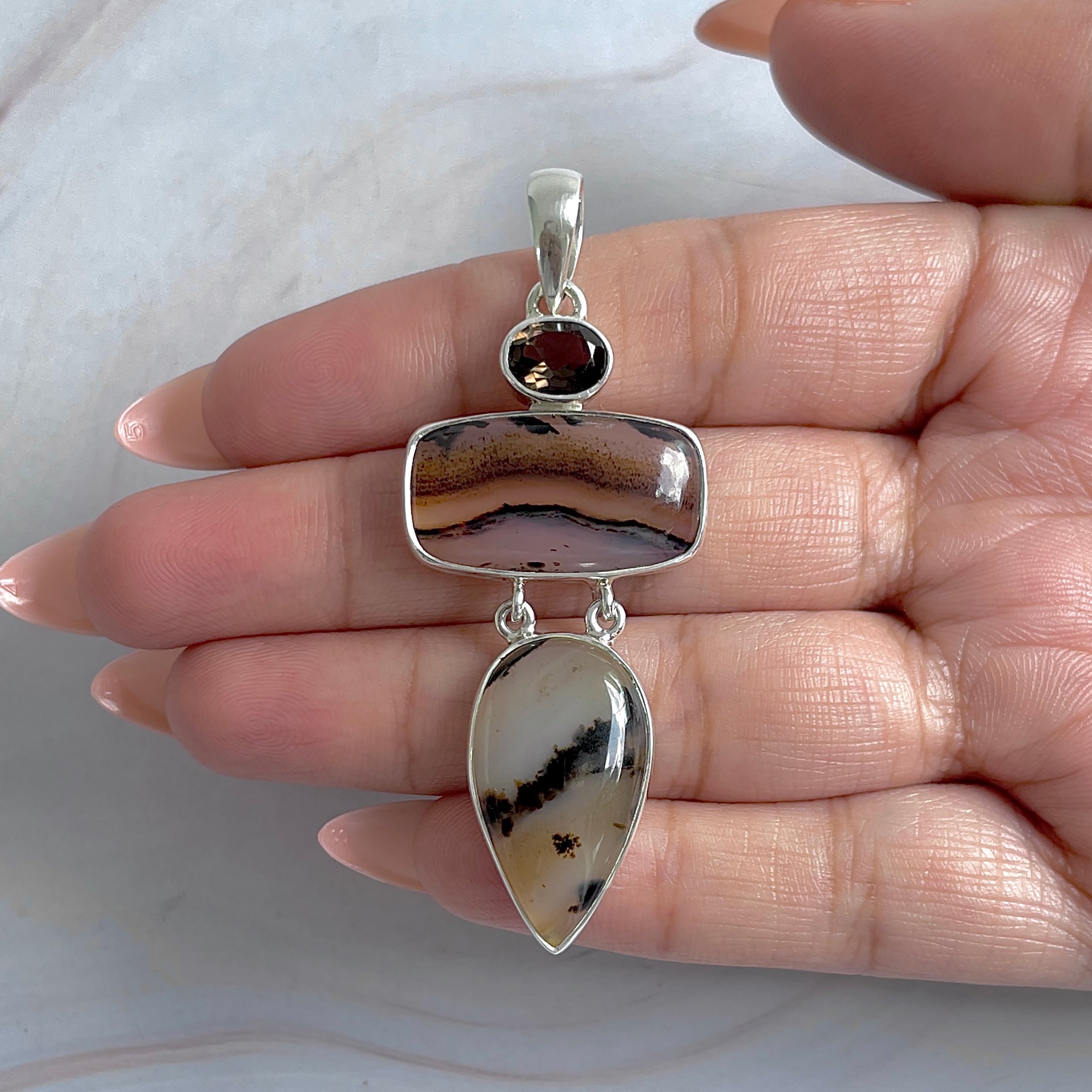 Montana Agate Pendant-(MTA-P-61.)