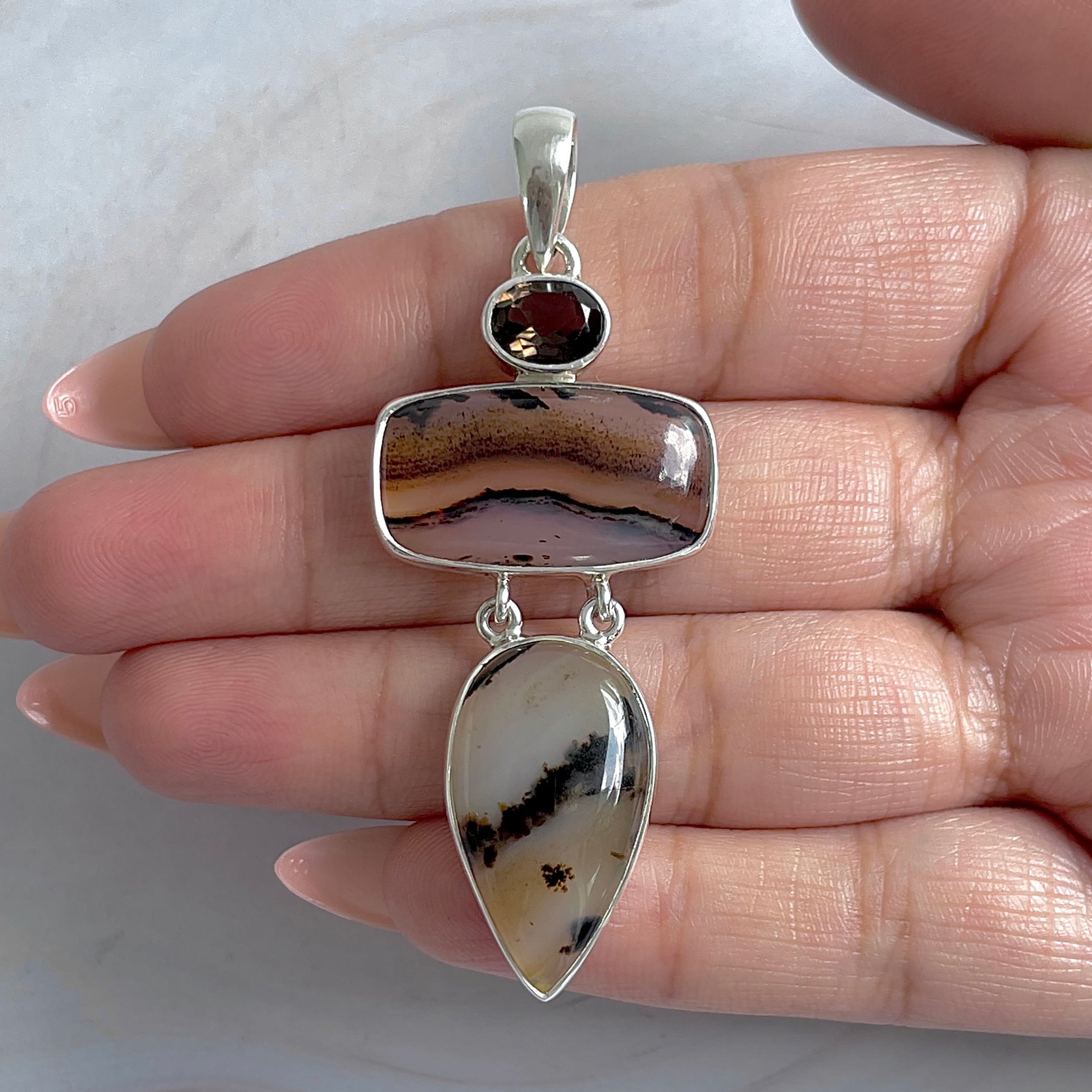 Montana Agate Pendant-(MTA-P-61.)