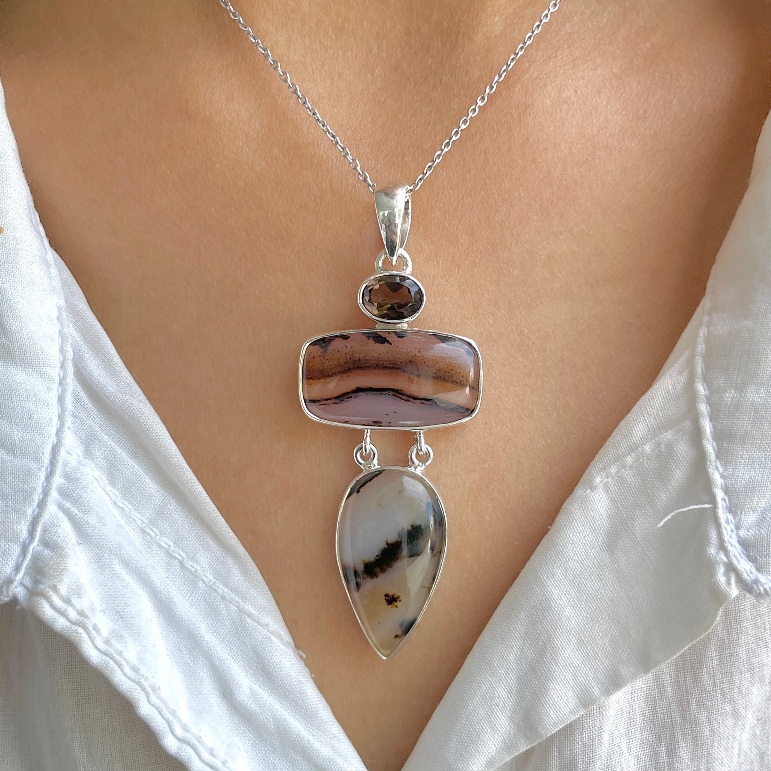 Montana Agate Pendant-(MTA-P-61.)