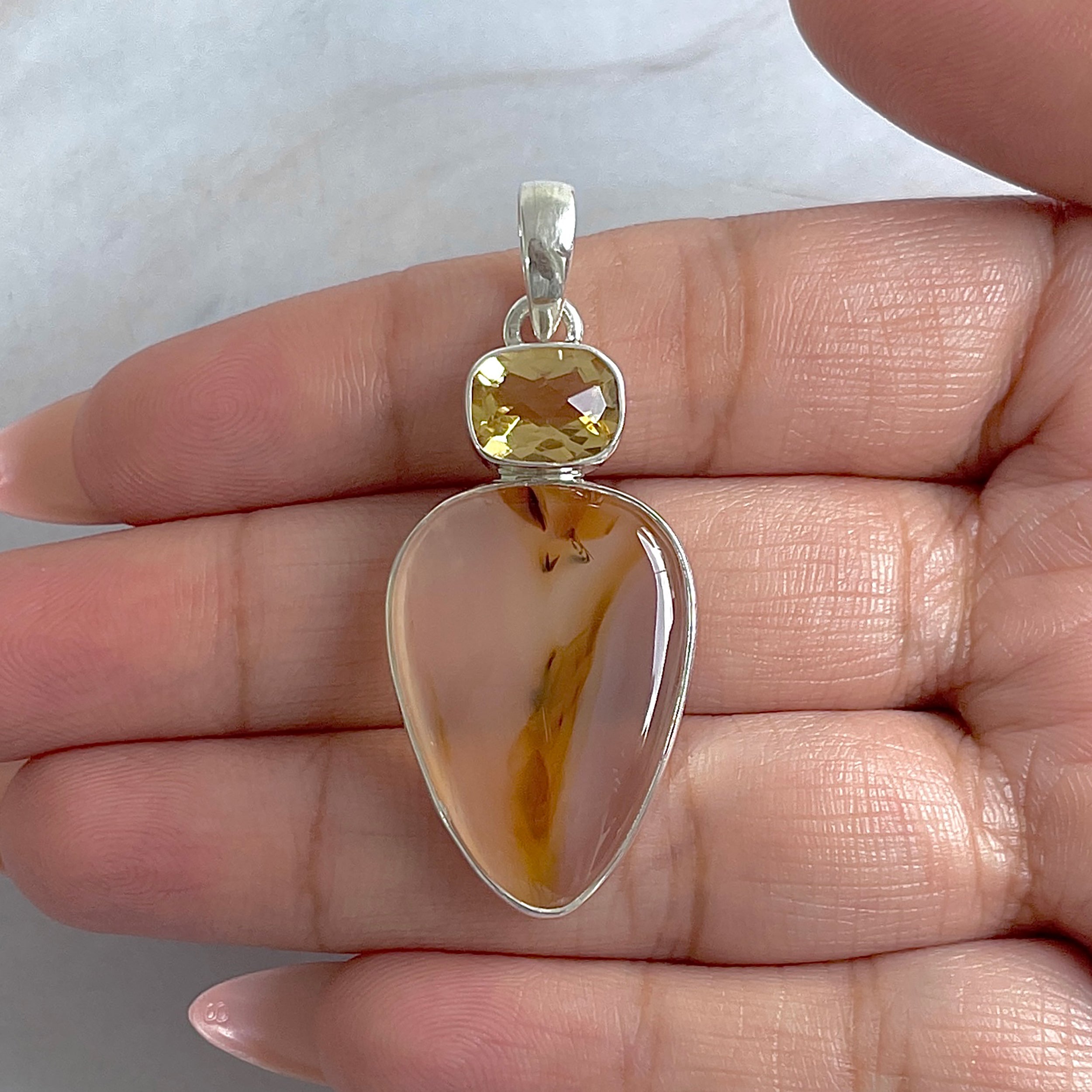 Montana Agate Pendant-(MTA-P-62.)