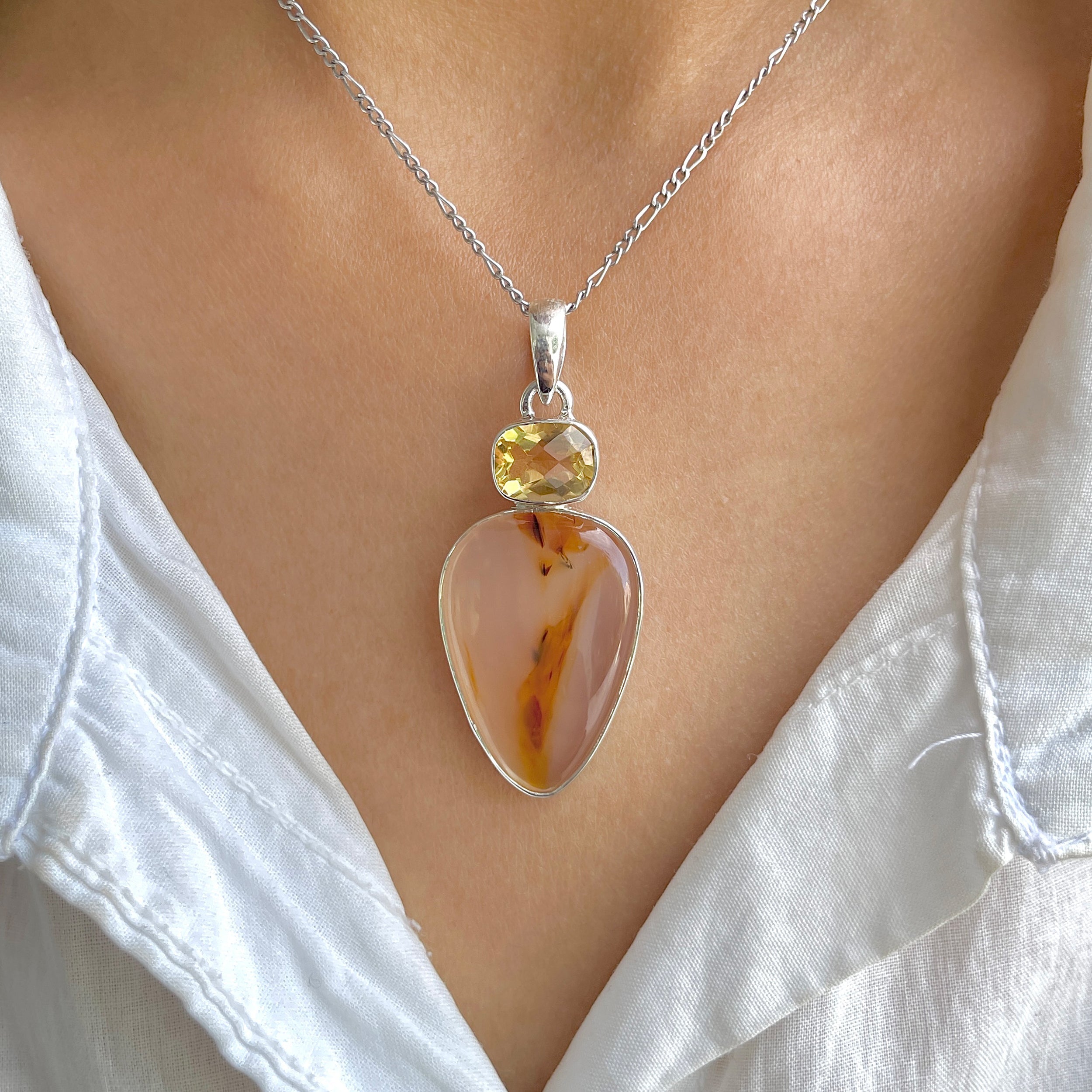 Montana Agate Pendant-(MTA-P-62.)