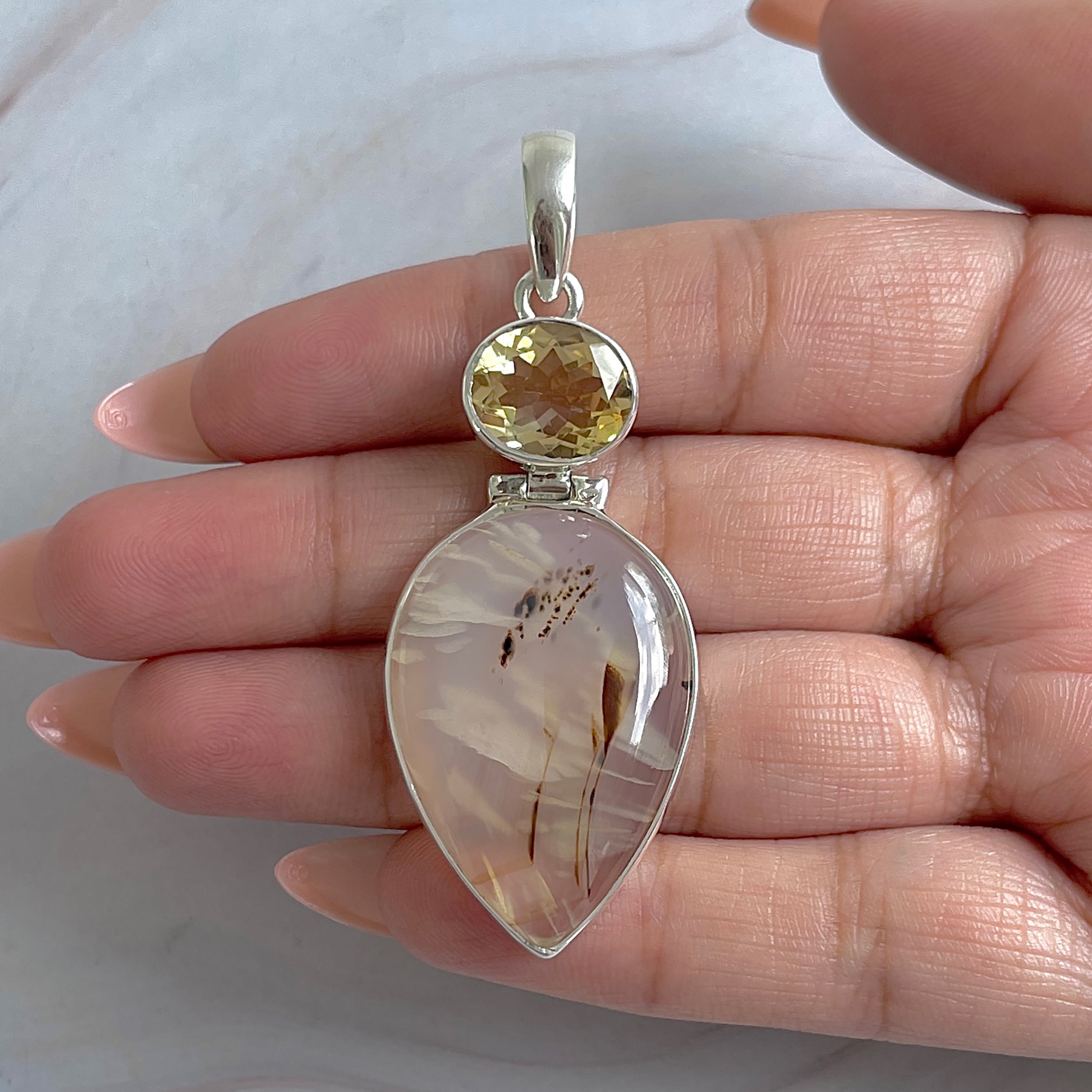Montana Agate Pendant-(MTA-P-63.)