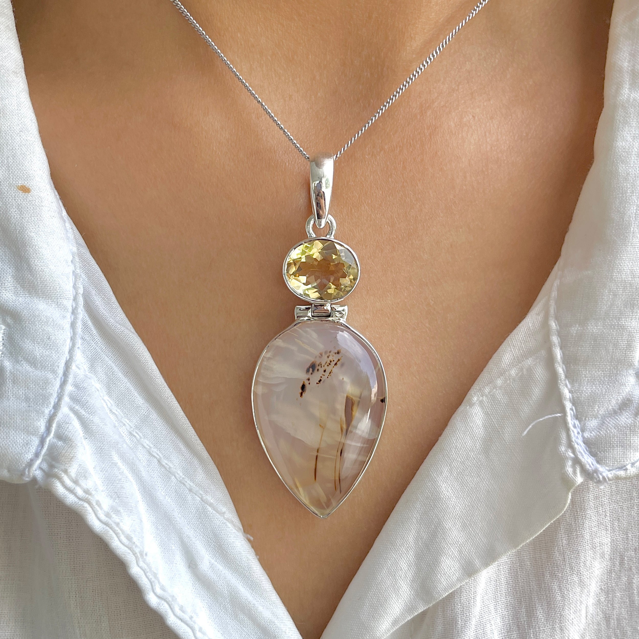 Montana Agate Pendant-(MTA-P-63.)