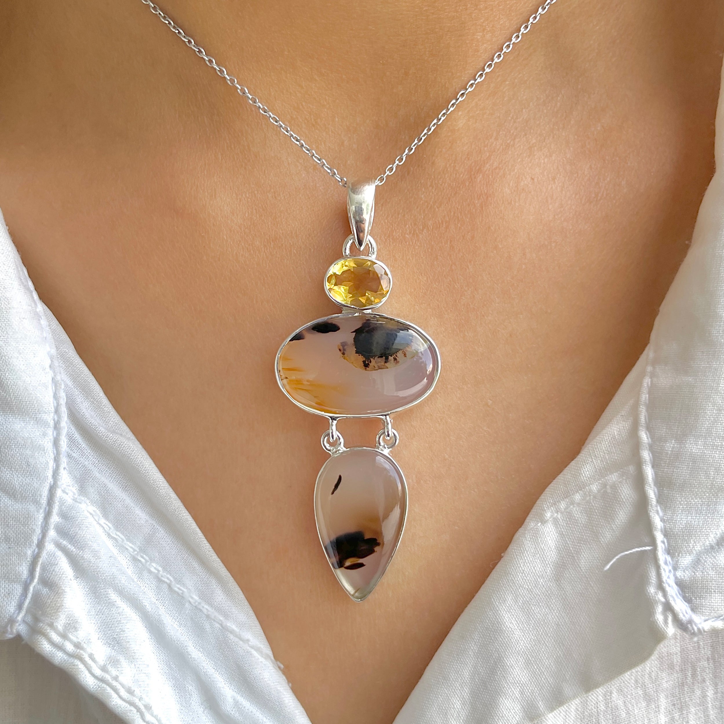 Montana Agate Pendant-(MTA-P-64.)