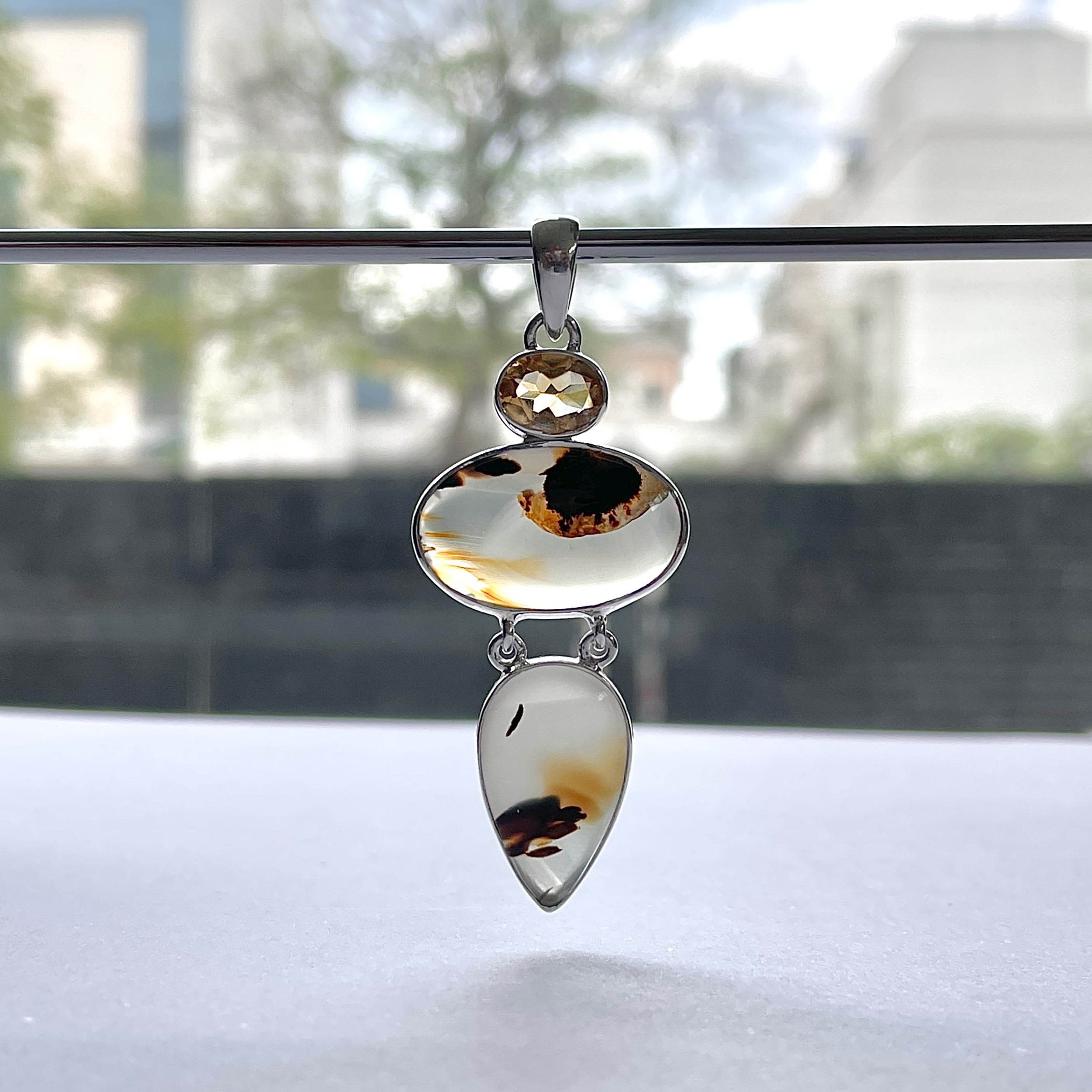 Montana Agate Pendant-(MTA-P-64.)