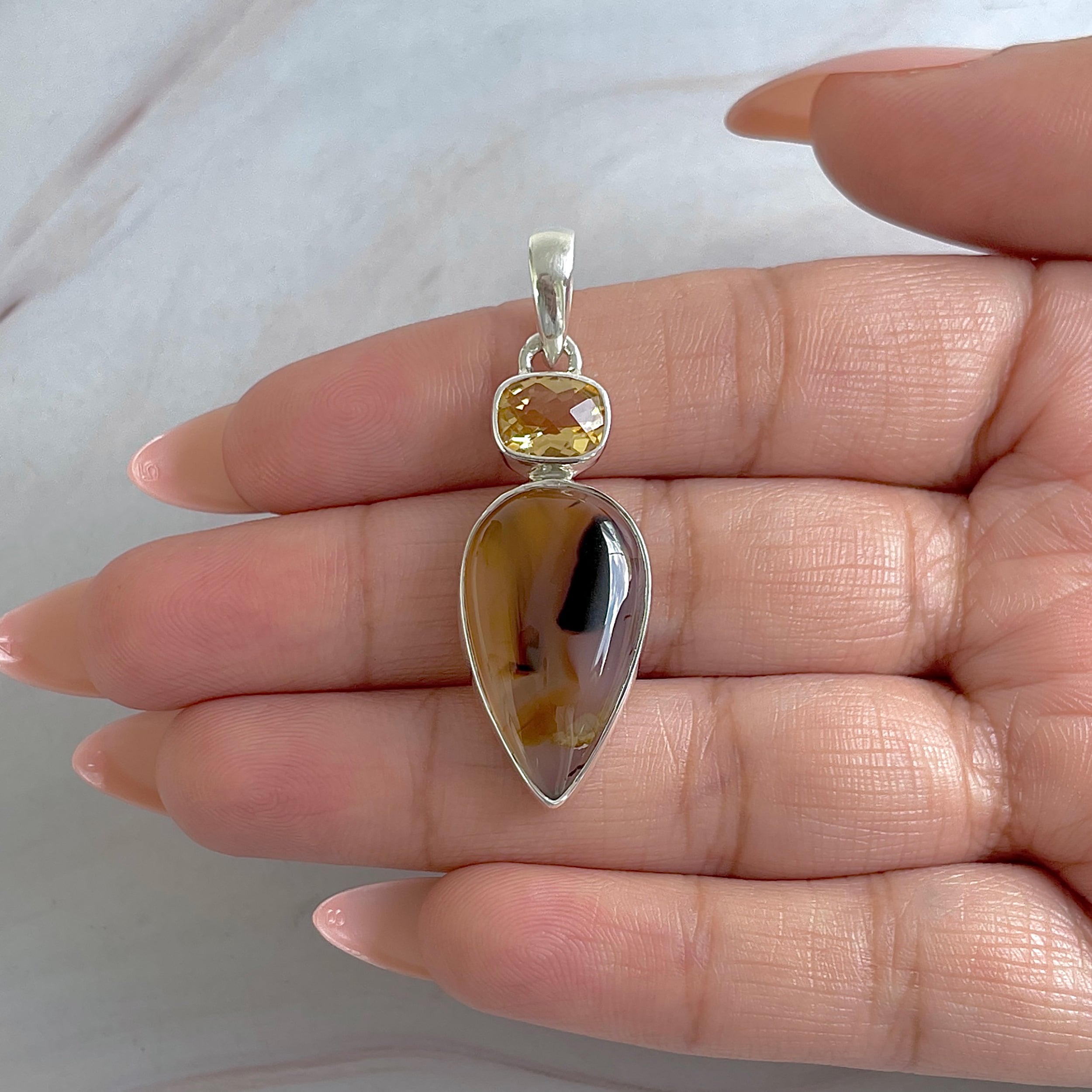 Montana Agate Pendant-(MTA-P-65.)